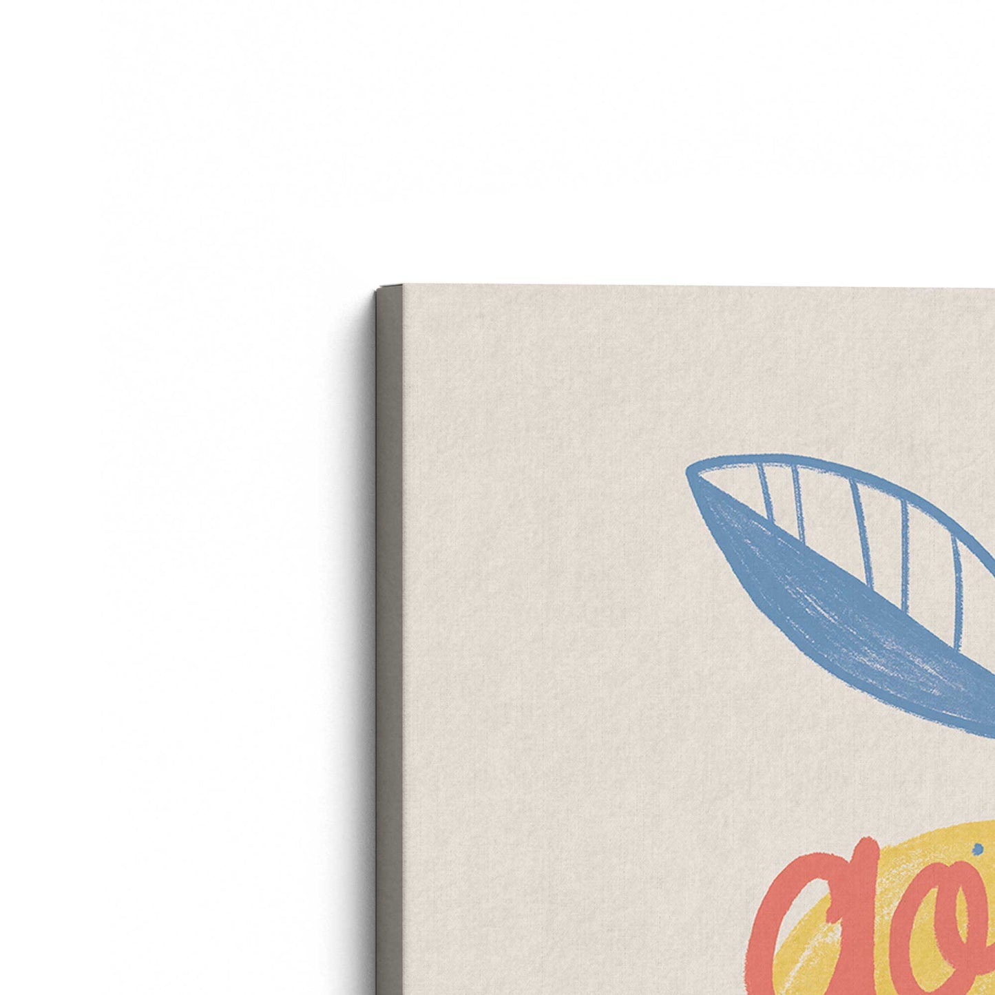 [Color:Stretched Canvas], Picture of the corner of the art