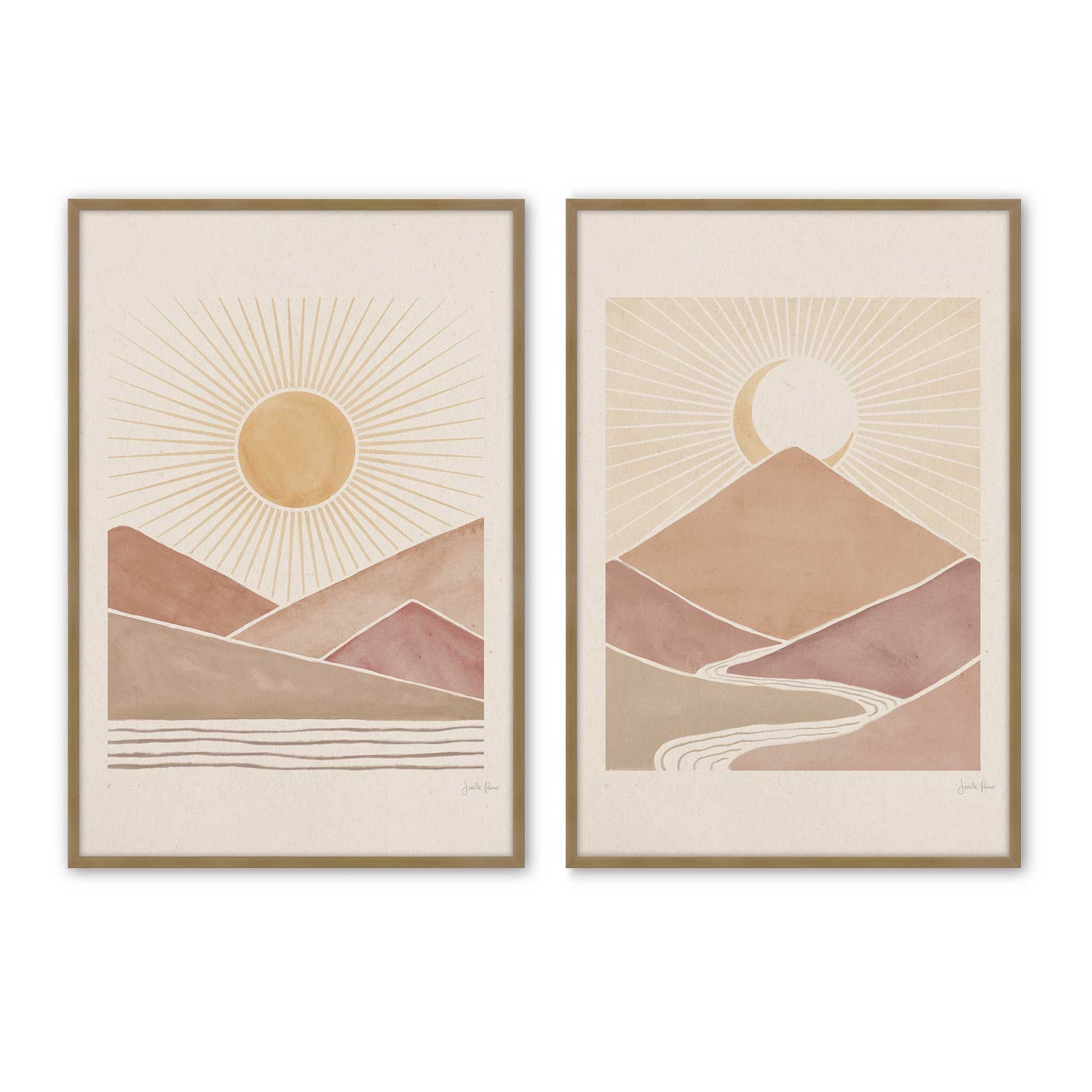 [Color:Brushed Gold], Picture of art in a Brushed Gold frame