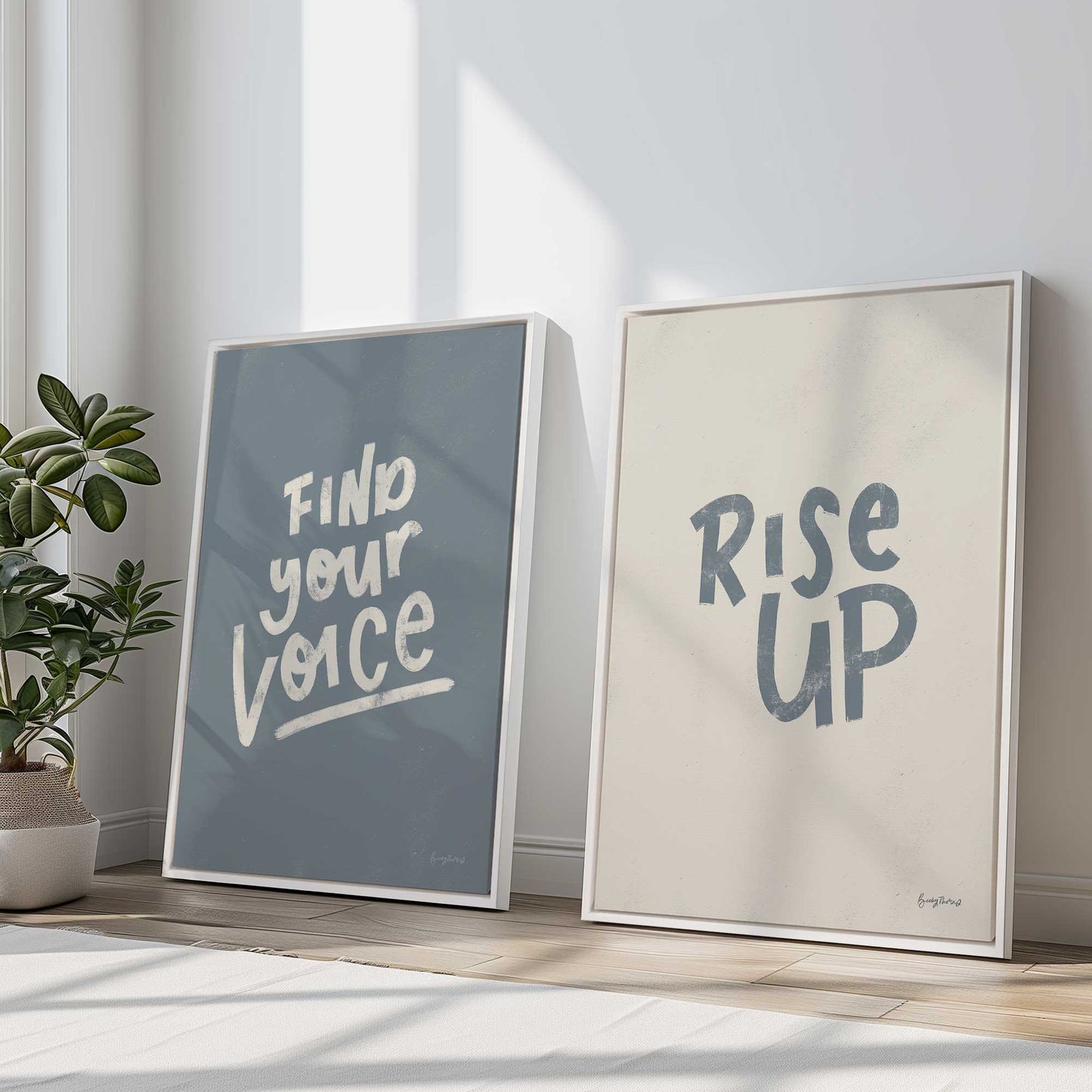 Modern Motivational Quotes Canvas Print, Set of 2