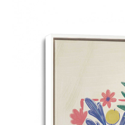 Vibrant Floral Scene Canvas Print, Set of 2