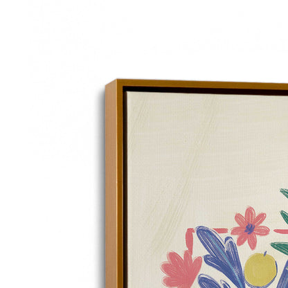 Vibrant Floral Scene Canvas Print, Set of 2
