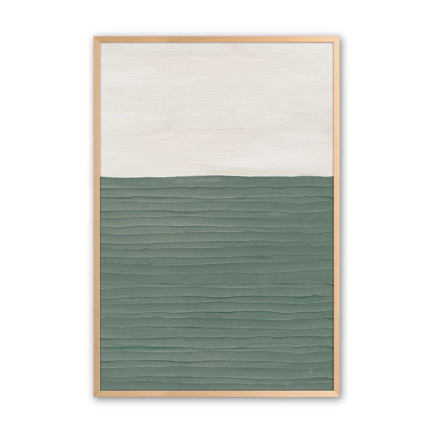 Modern Green Zen Art Print, Set of 2