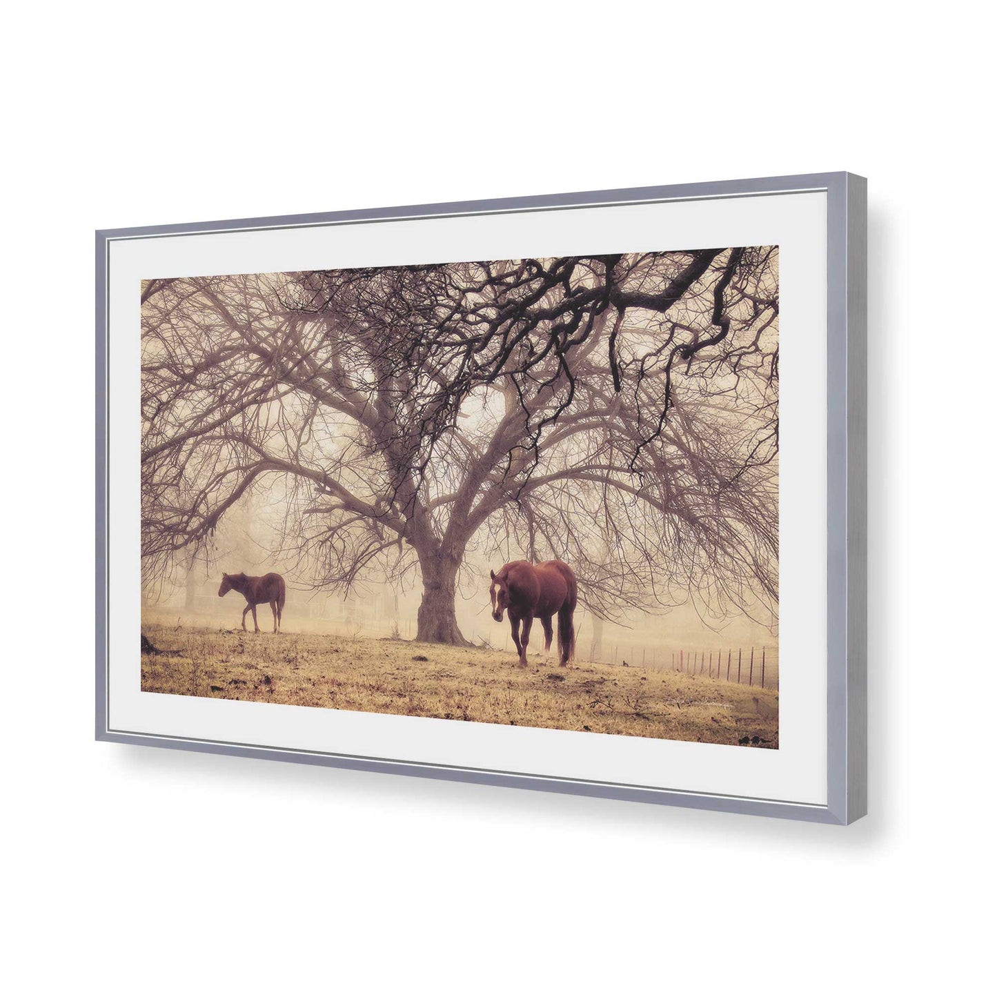 [Color:Polished Chrome], Picture of art in a Polished Chrome frame of the corner