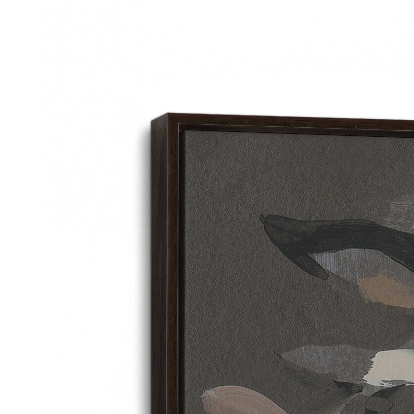 [Color:Espresso], Picture of art in a Espresso frame at an angle