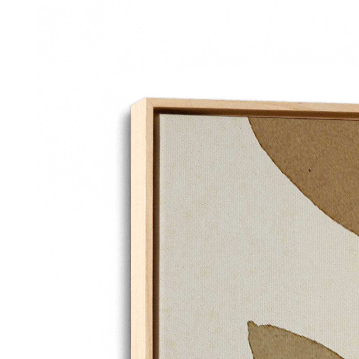 [Color:American Maple], Picture of art in a American Maple frame at an angle