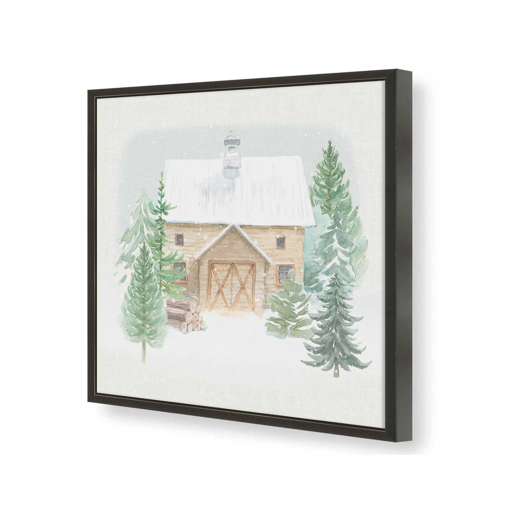 [Color:Satin Black], Picture of art in a Satin Black frame of the corner