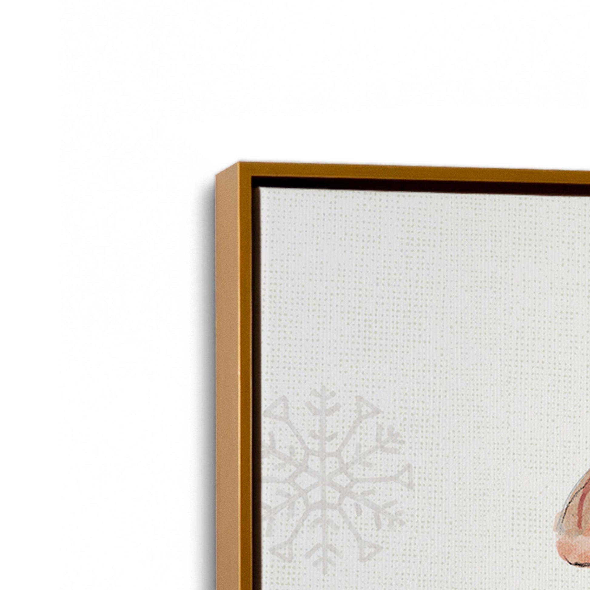 [Color:Polished Gold], Picture of art in a Polished Gold frame at an angle