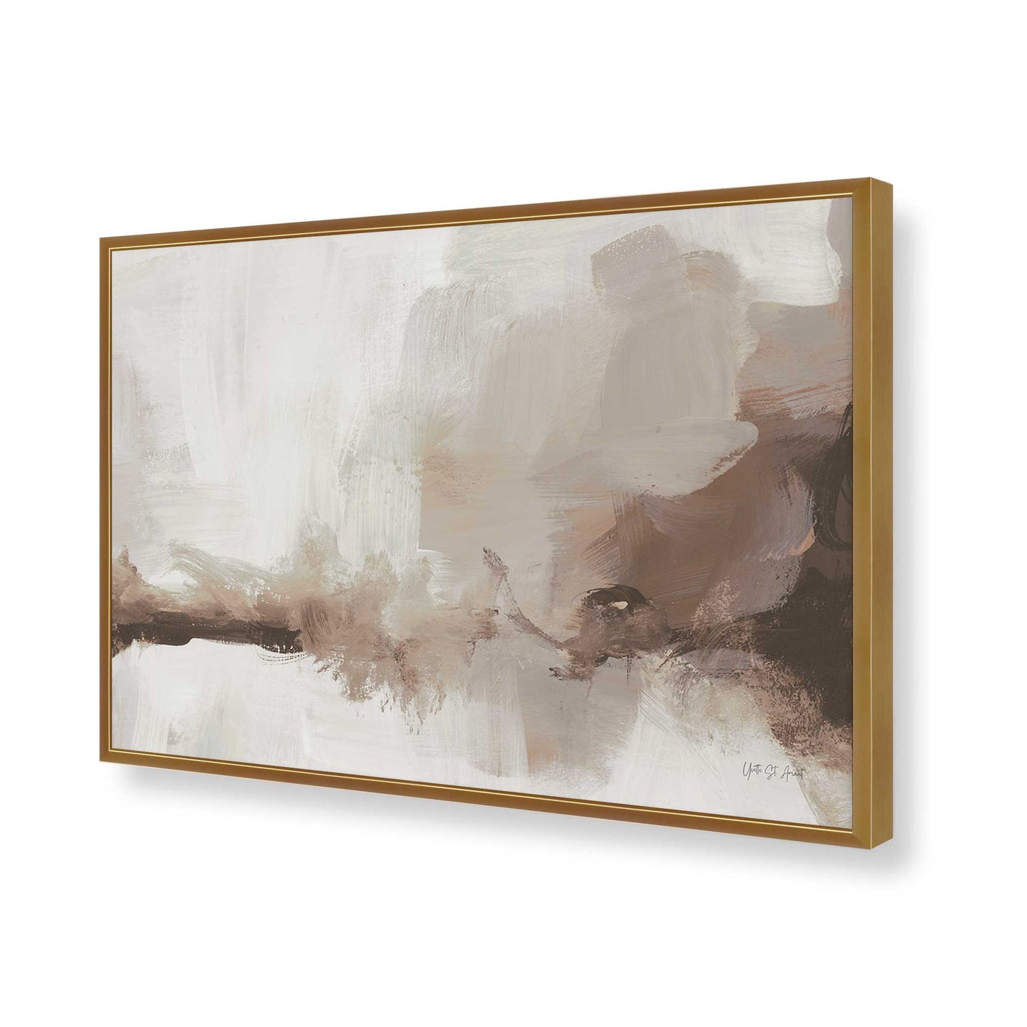 [Color:Polished Gold], Picture of art in a Polished Gold frame of the corner