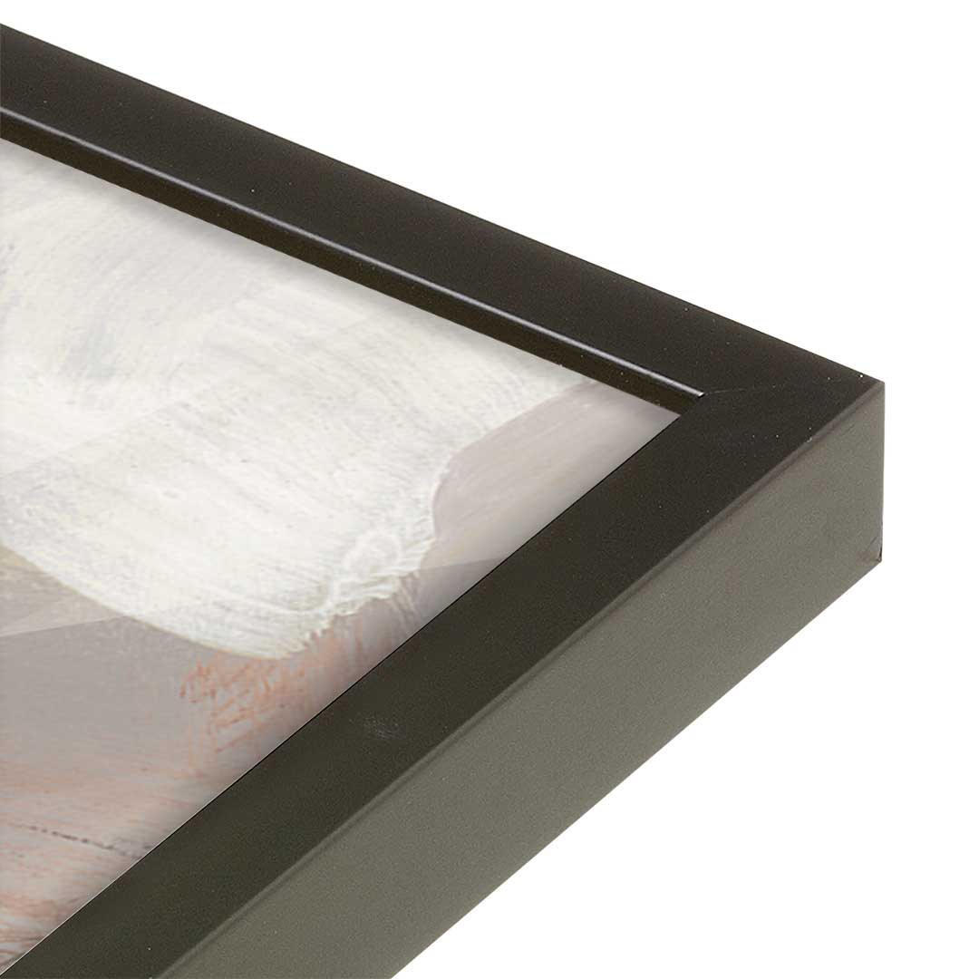 [Color:Satin Black], Picture of art in a Satin Black frame at an angle