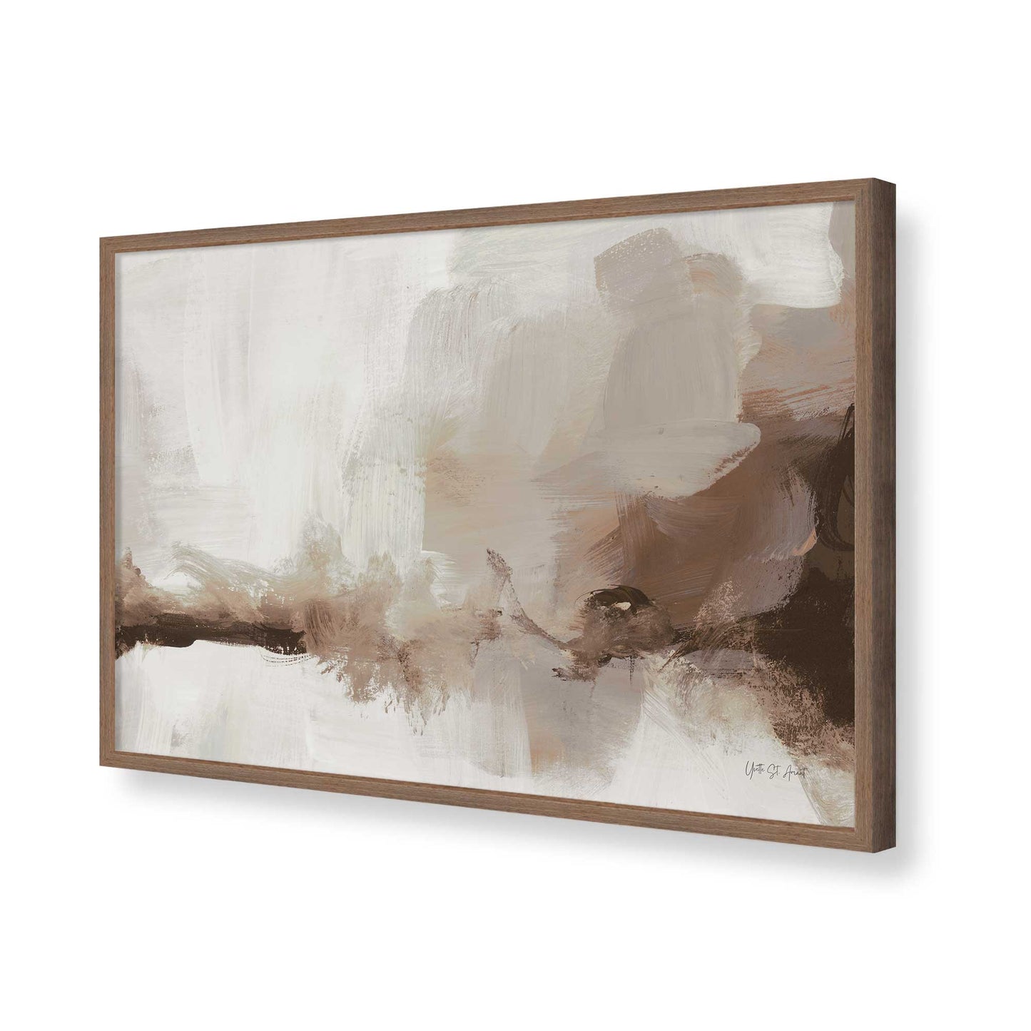 [Color:Walnut], Picture of art in a Walnut frame of the corner
