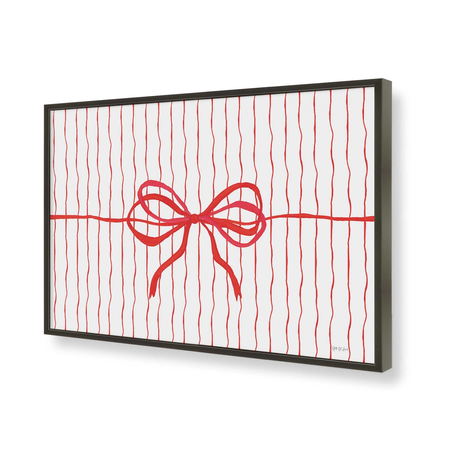[Color:Satin Black], Picture of art in a Satin Black frame of the corner