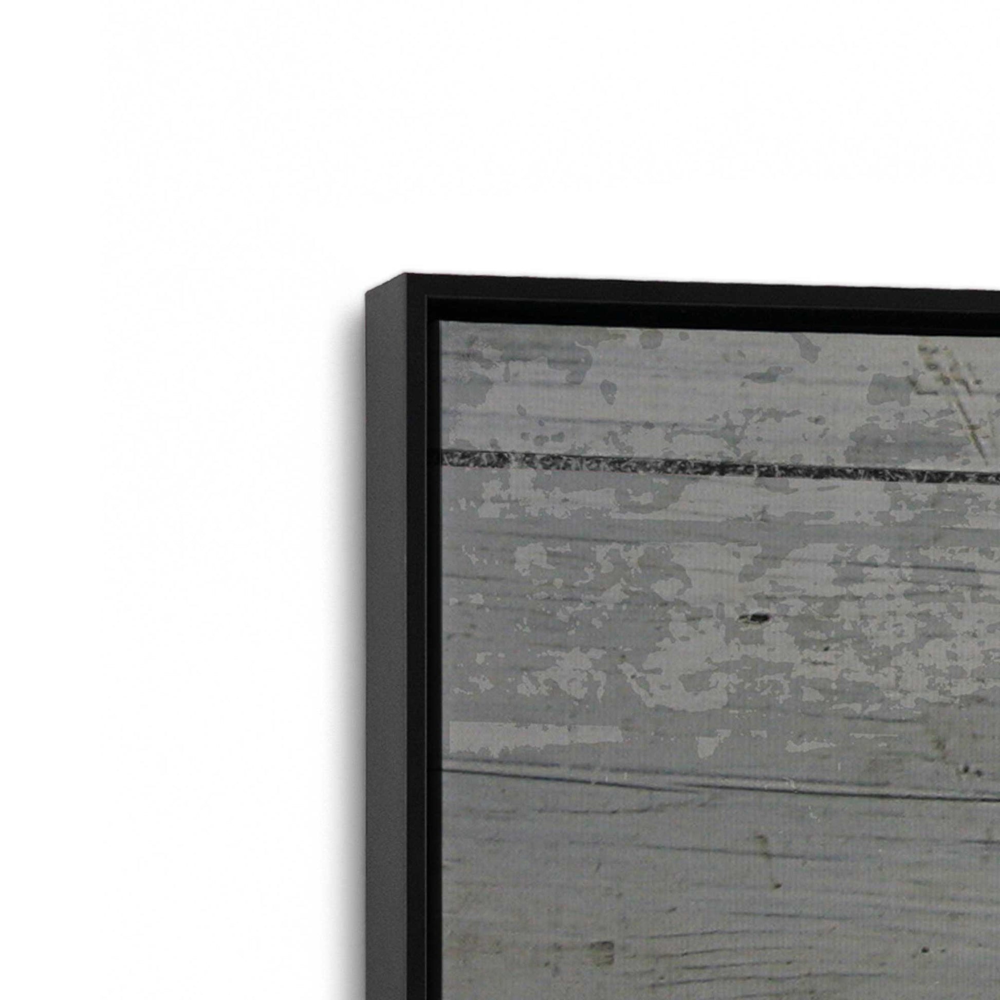 [Color:Satin Black], Picture of art in a Satin Black frame at an angle
