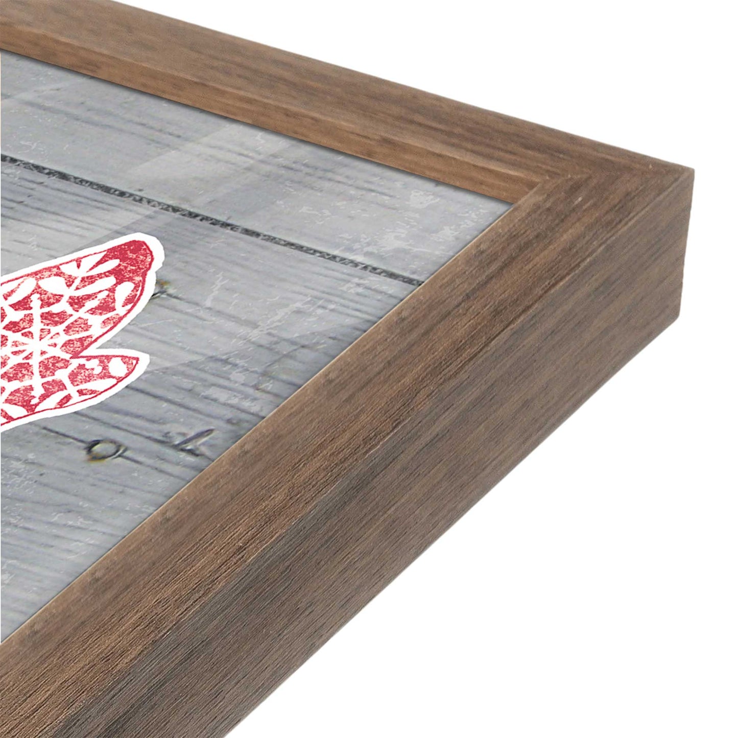 [Color:Walnut], Picture of art in a Walnut frame at an angle