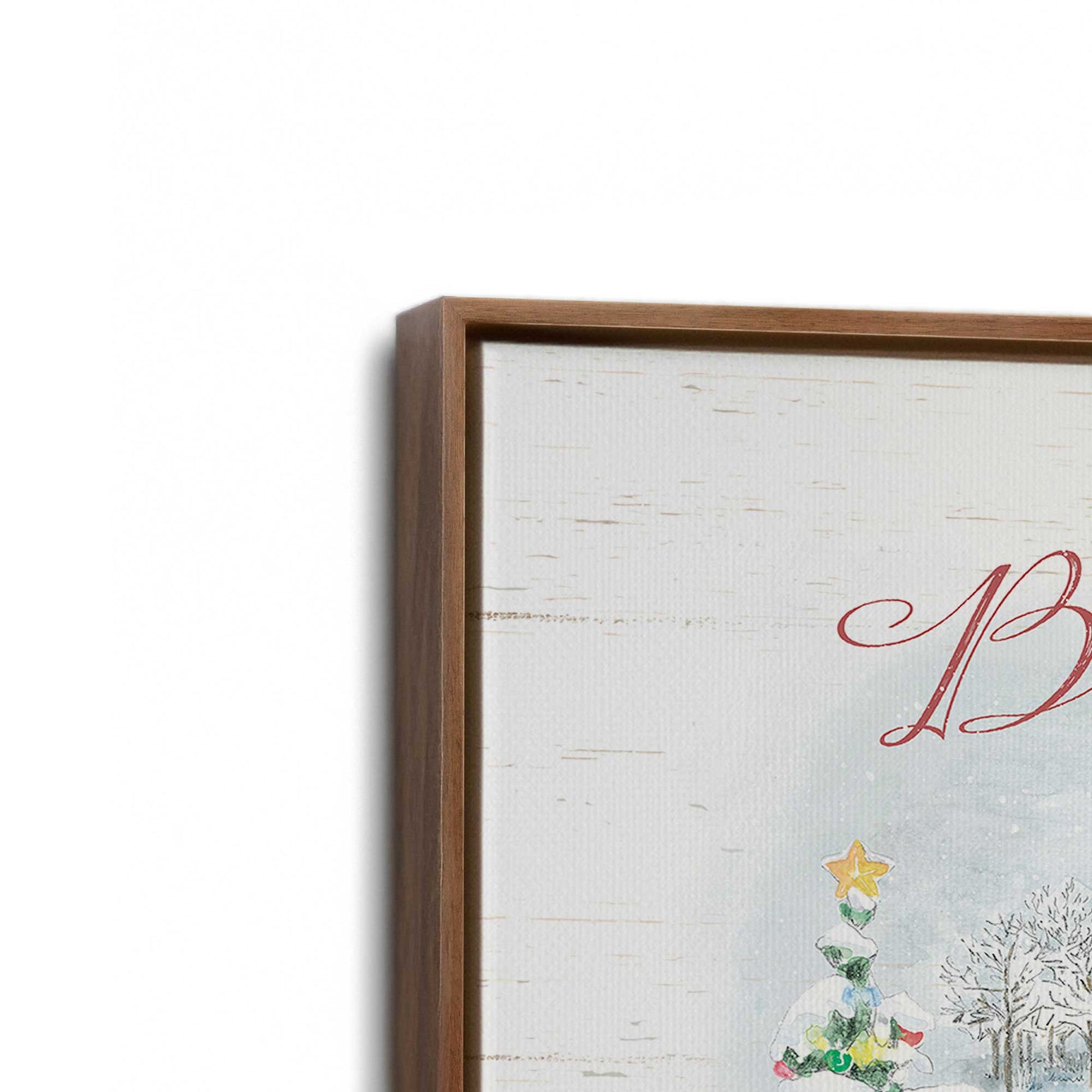 [Color:Walnut], Picture of art in a Walnut frame at an angle