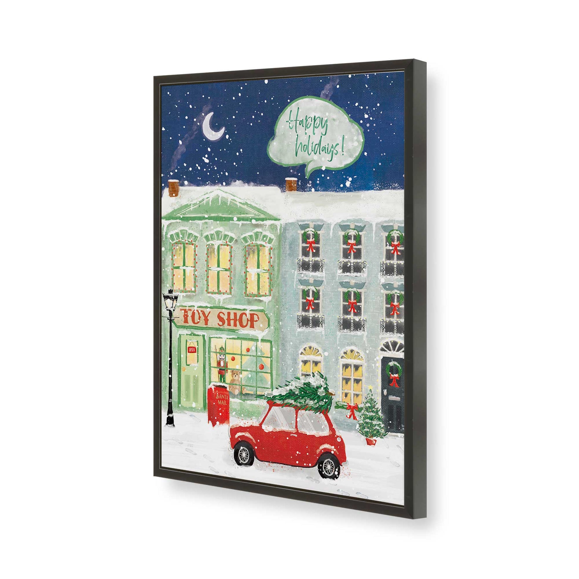 [Color:Satin Black], Picture of art in a Satin Black frame of the corner