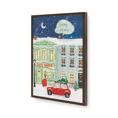 [Color:Brown], Picture of art in a Brown frame of the corner