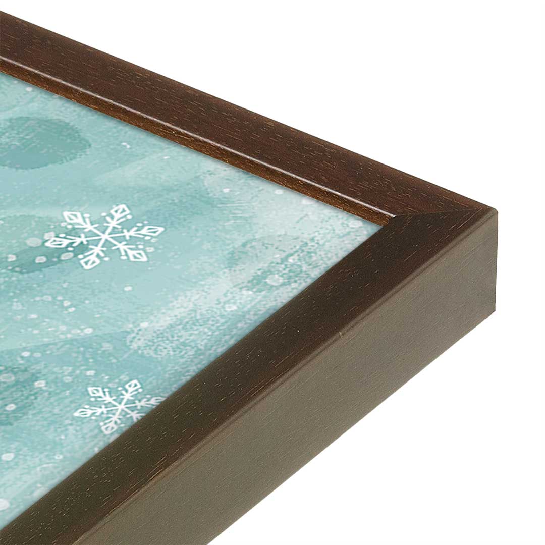 [Color:Espresso], Picture of art in a Espresso frame at an angle