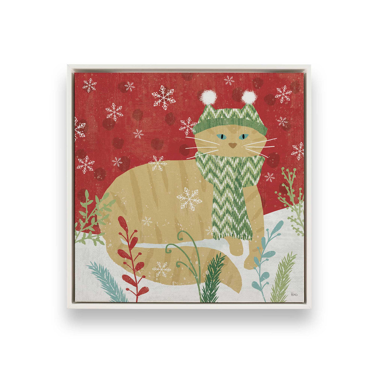 [Color:Opaque White], Picture of art in a White frame