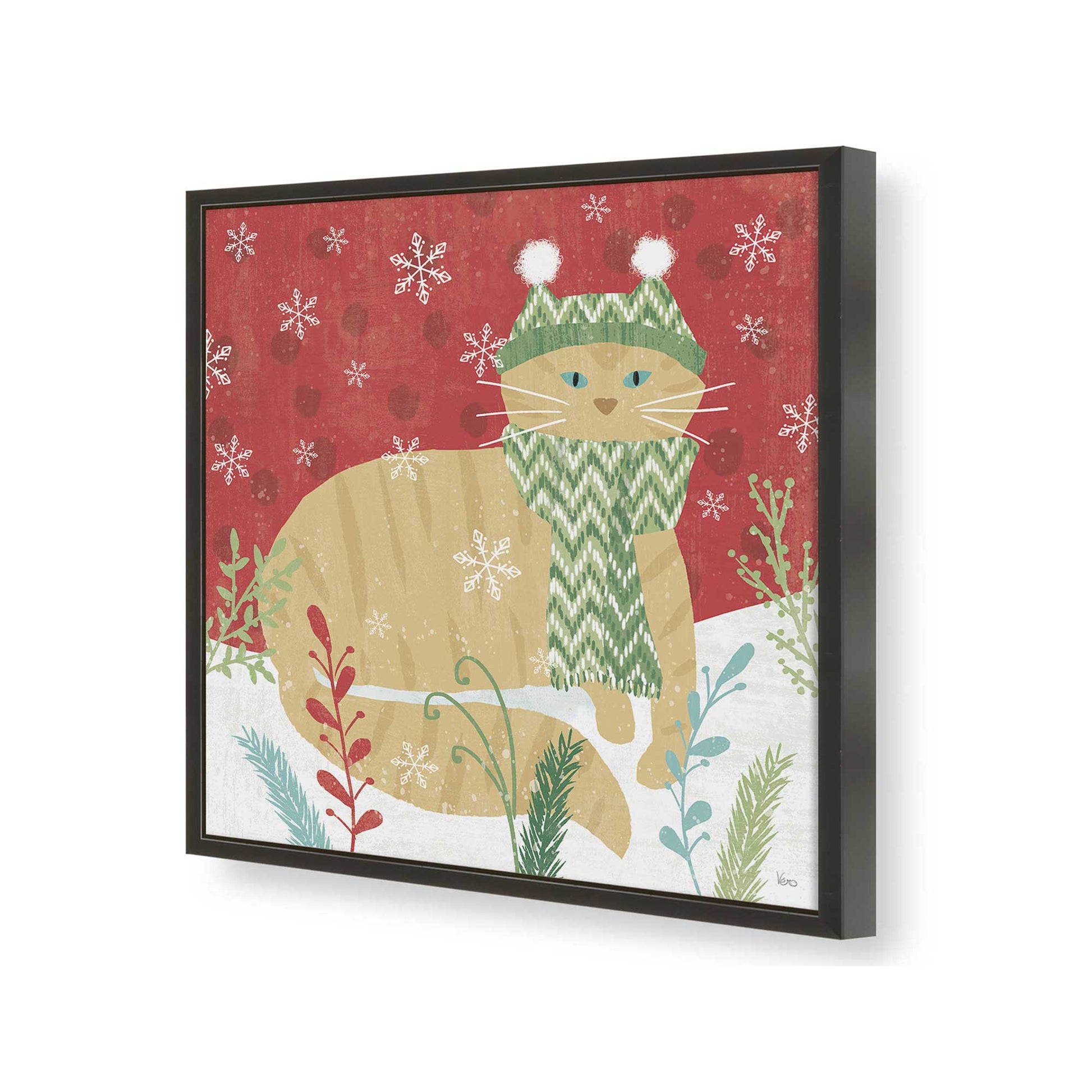 [Color:Satin Black], Picture of art in a Satin Black frame of the corner
