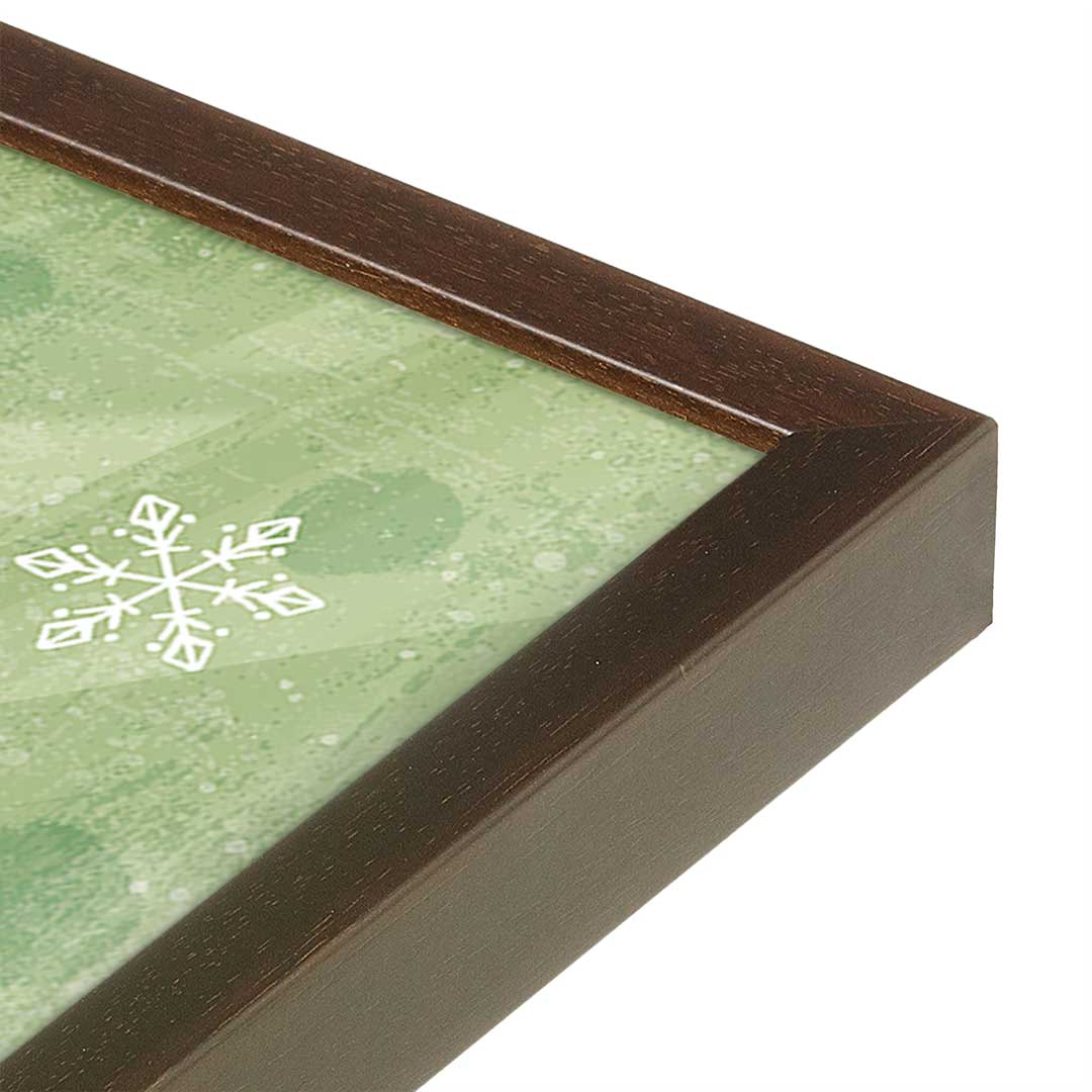 [Color:Espresso], Picture of art in a Espresso frame at an angle