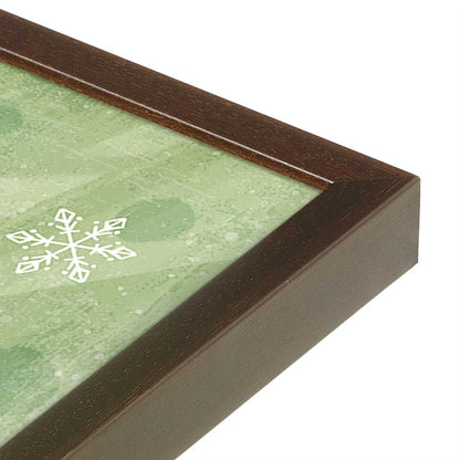 [Color:Espresso], Picture of art in a Espresso frame at an angle