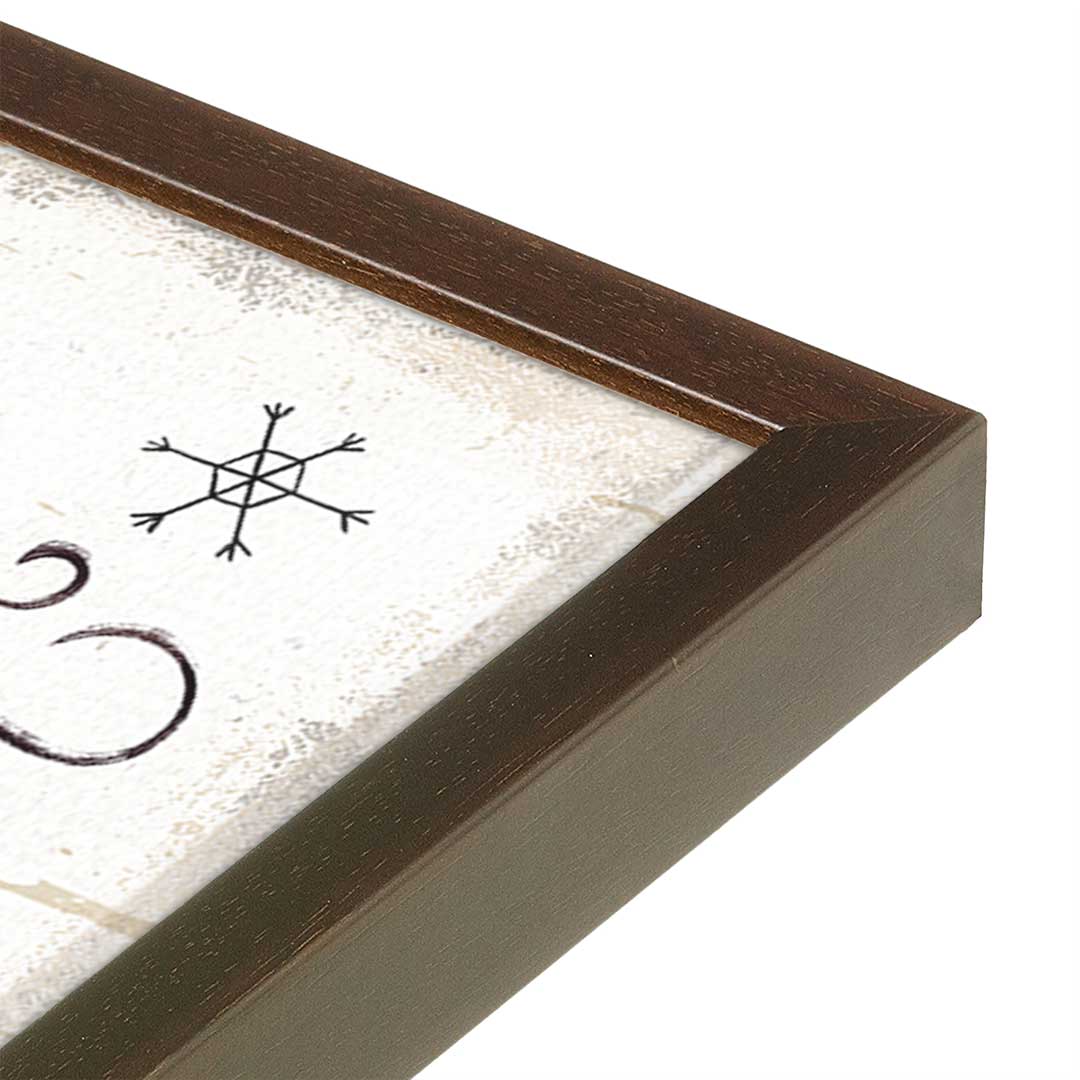[Color:Brown], Picture of art in a Brown frame at an angle