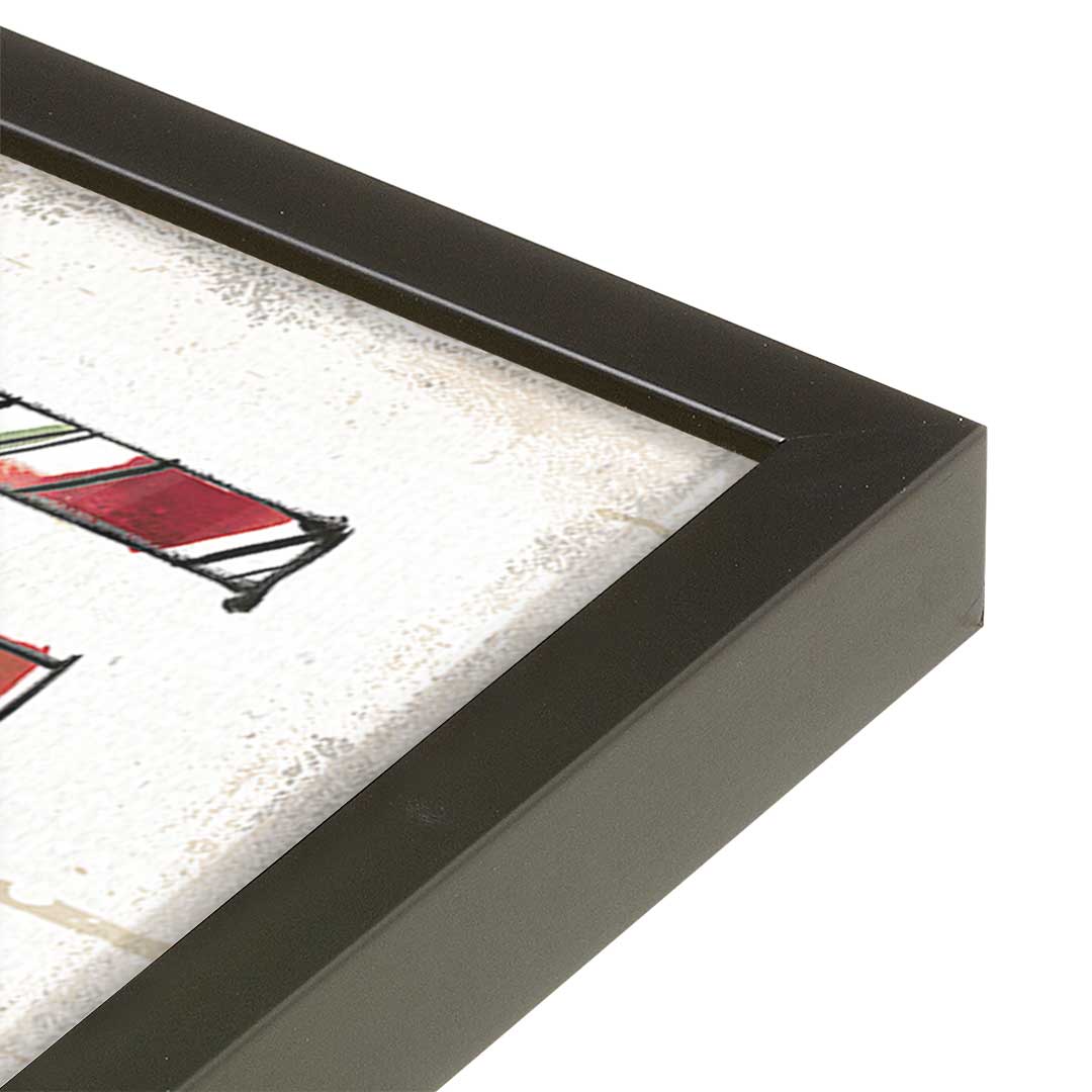[Color:Satin Black], Picture of art in a Satin Black frame at an angle