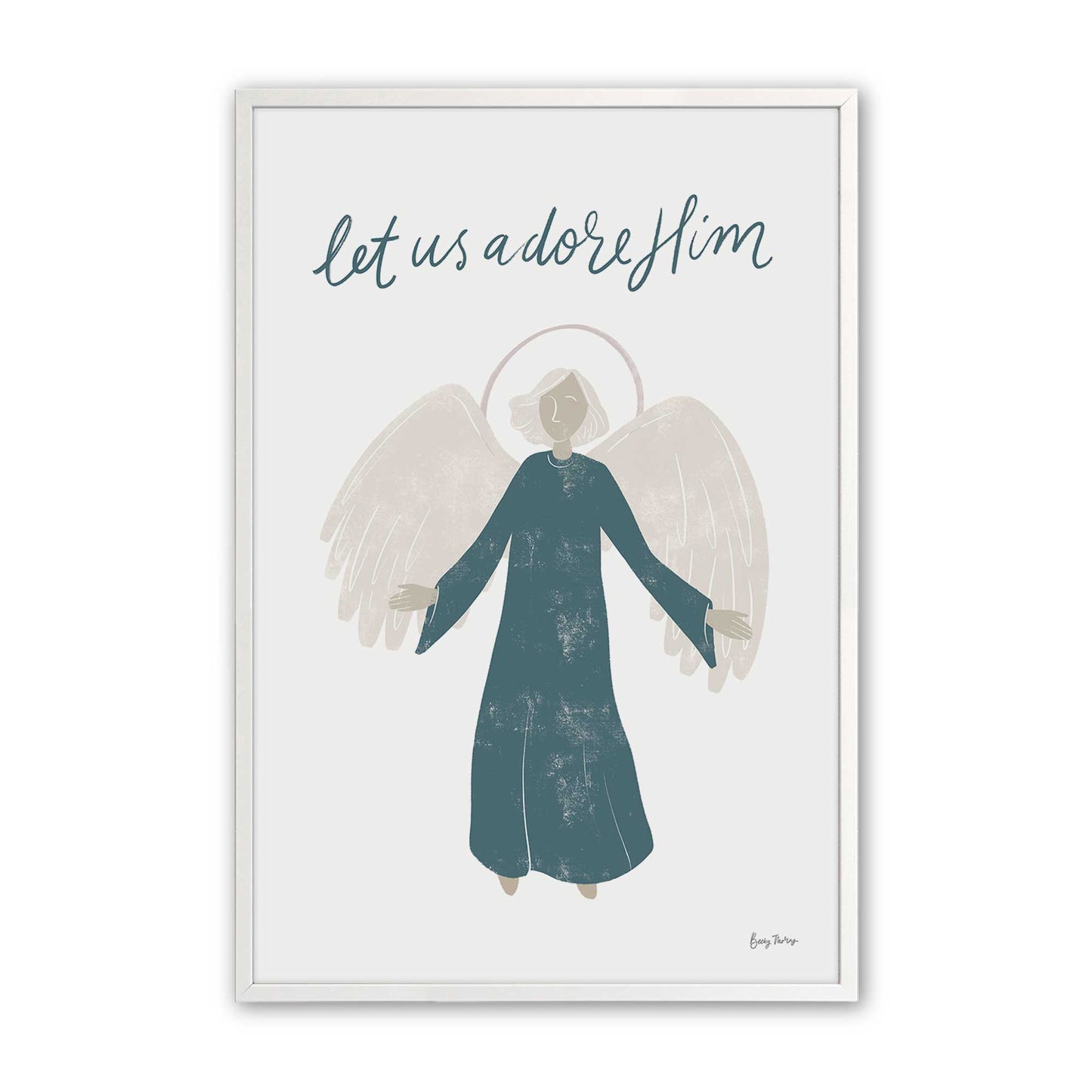 [Color:Opaque White], Picture of art in an Opaque White frame