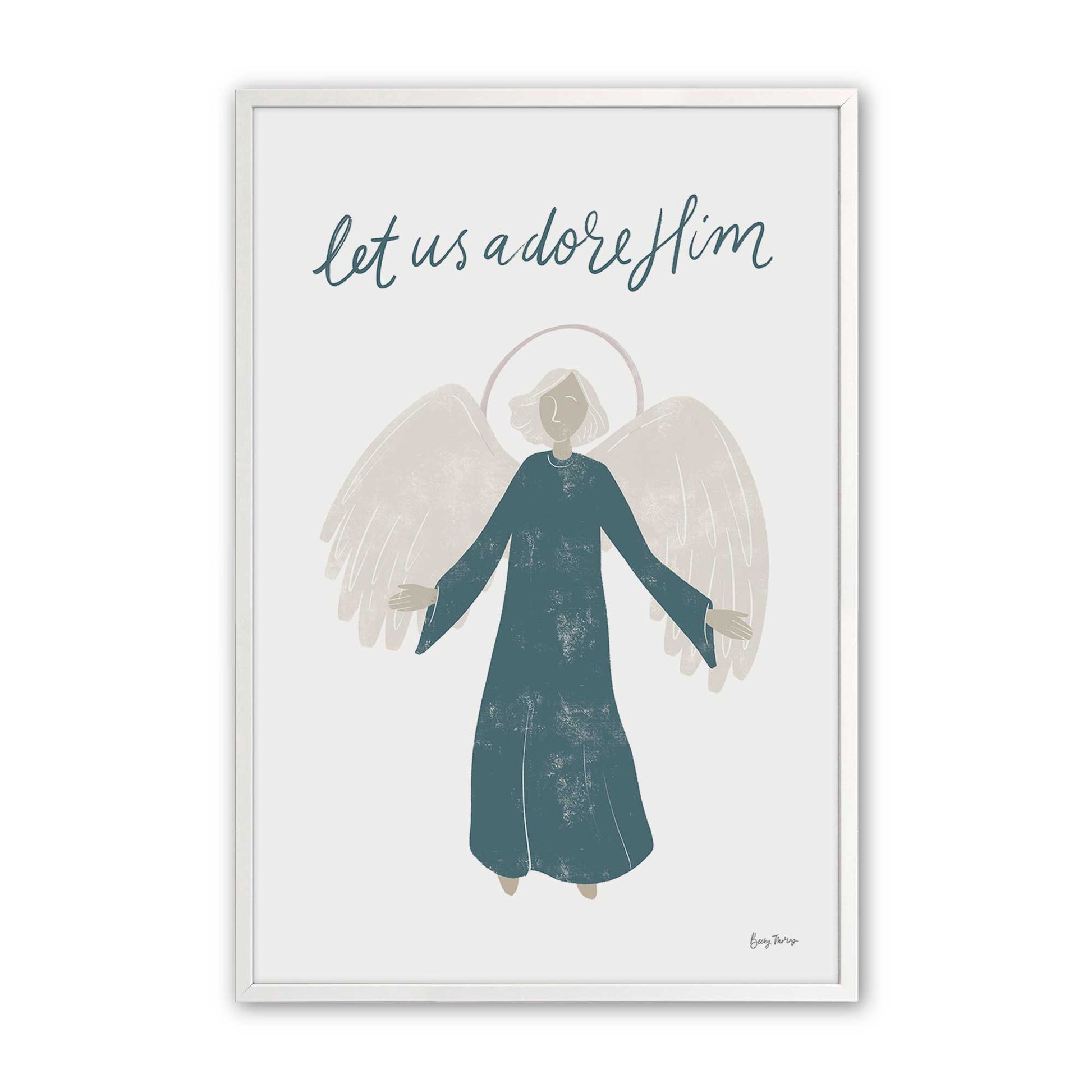 [Color:Opaque White], Picture of art in an Opaque White frame
