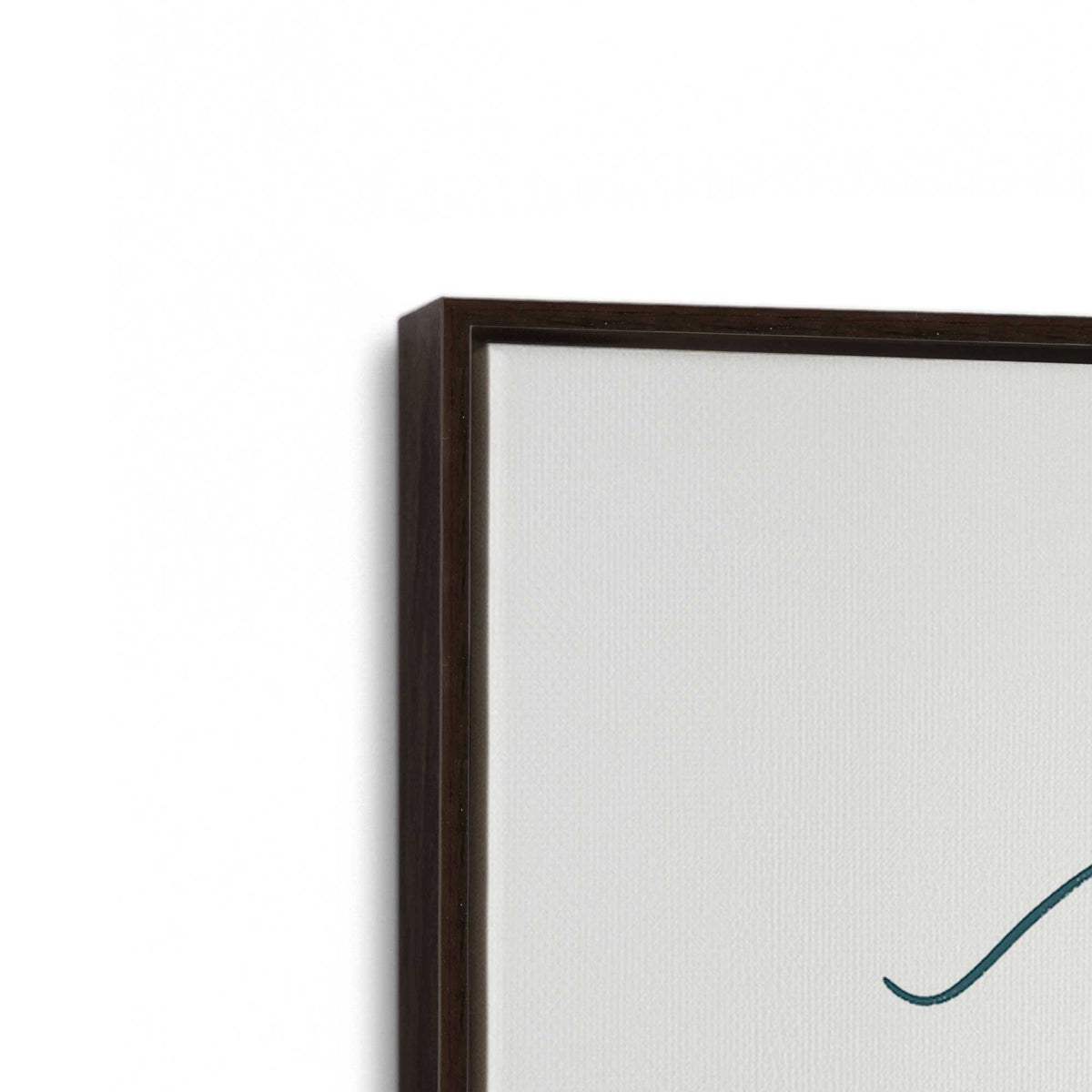 [Color:Espresso], Picture of art in a Espresso frame at an angle