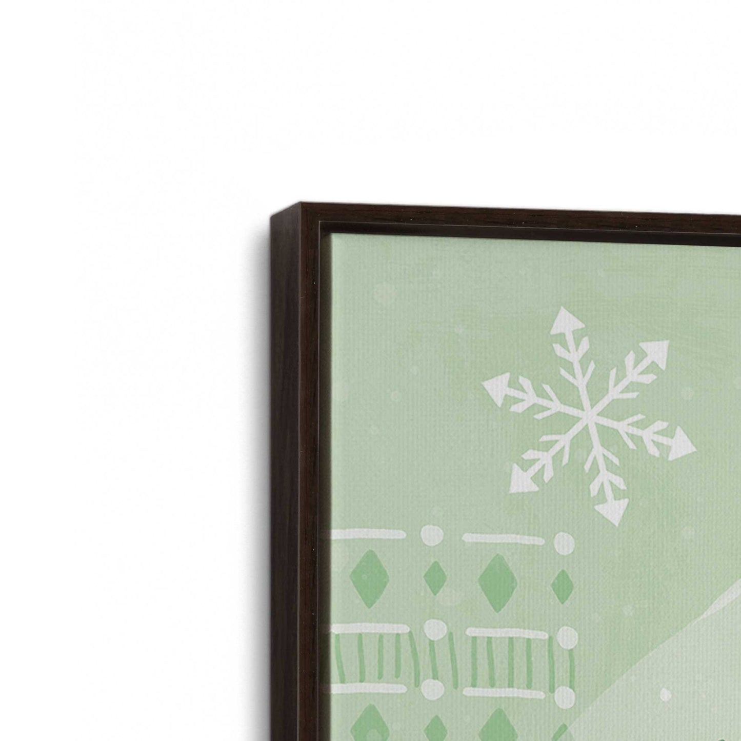 [Color:Espresso], Picture of art in a Espresso frame at an angle