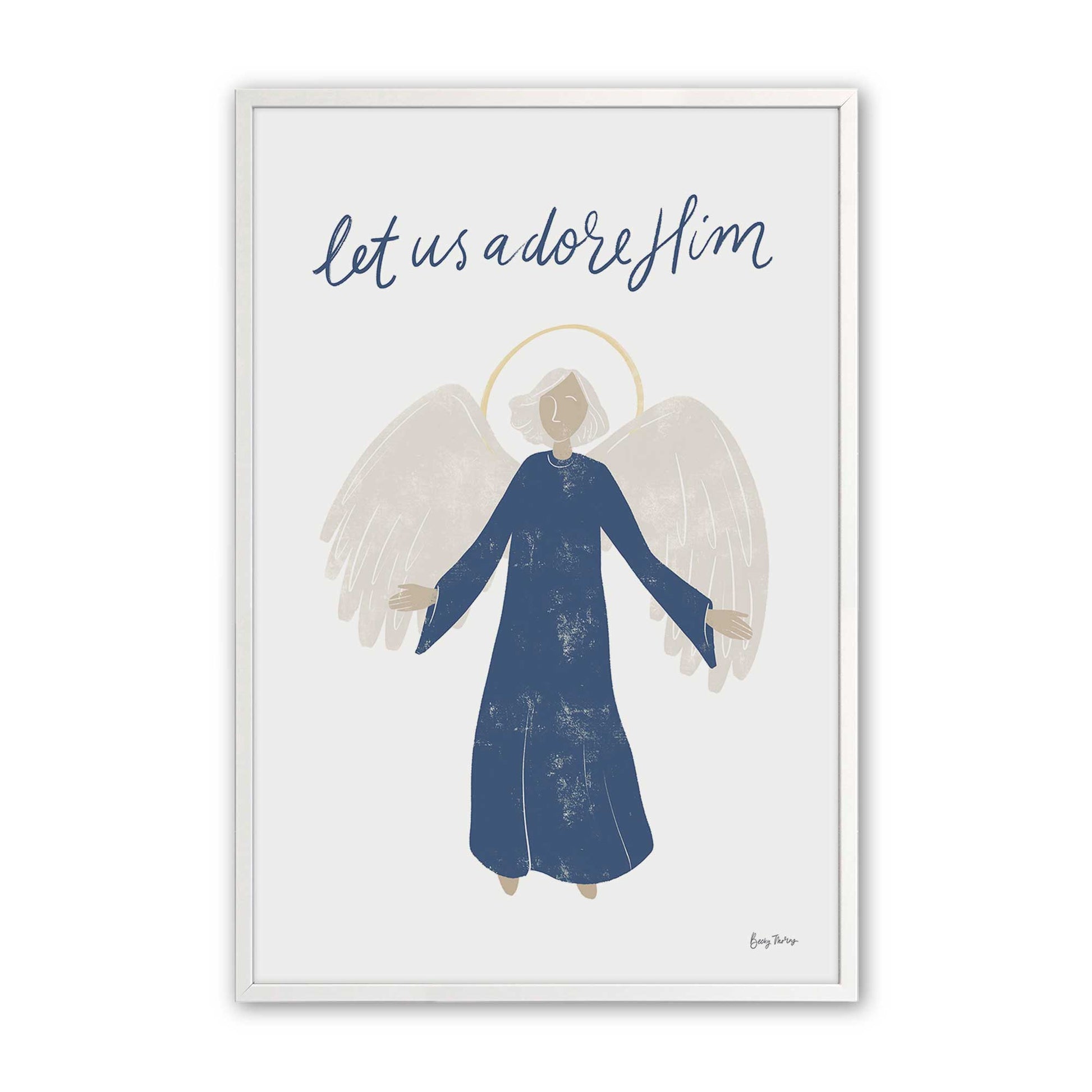 [Color:Opaque White], Picture of art in an Opaque White frame