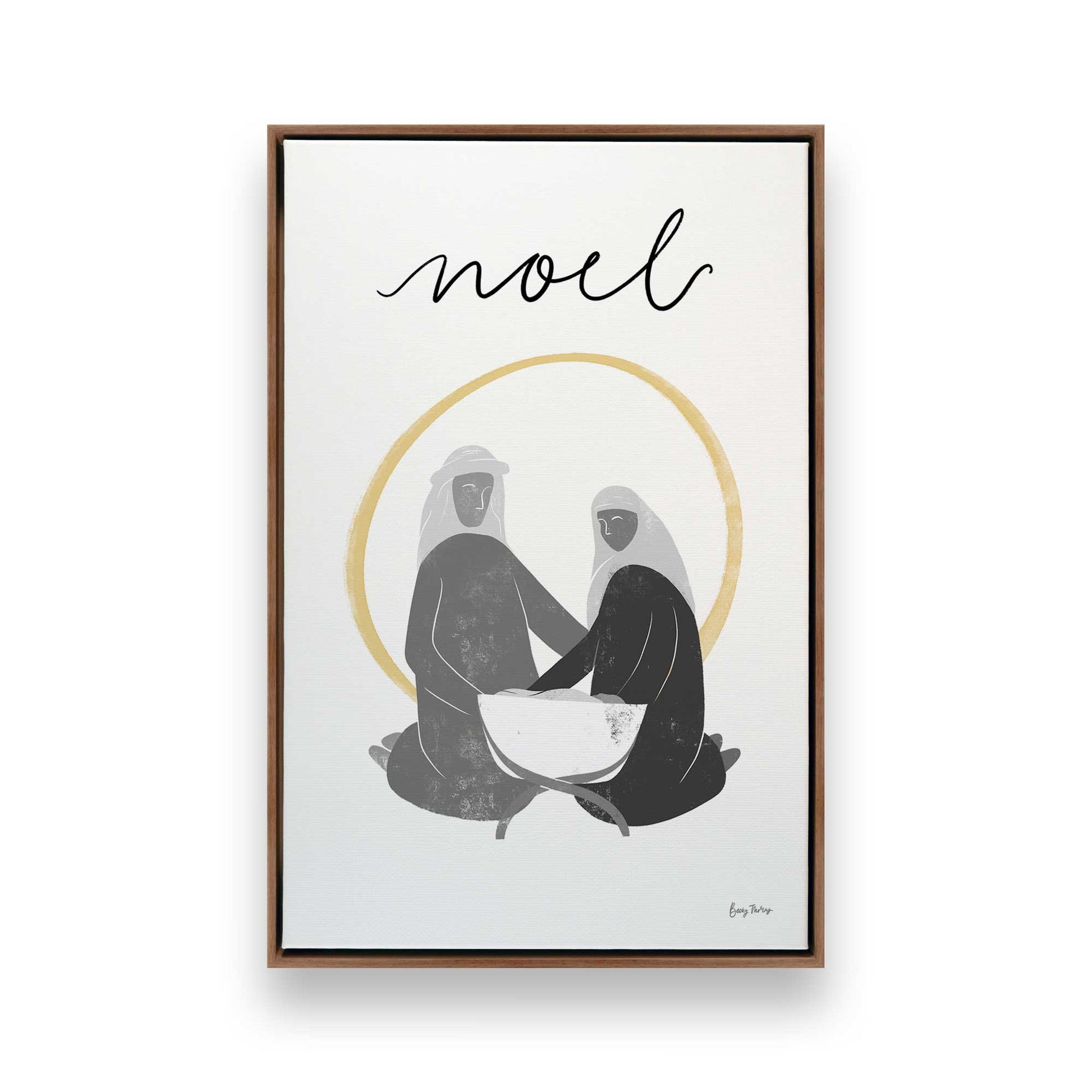 [Color:Walnut], Picture of art in a Walnut frame