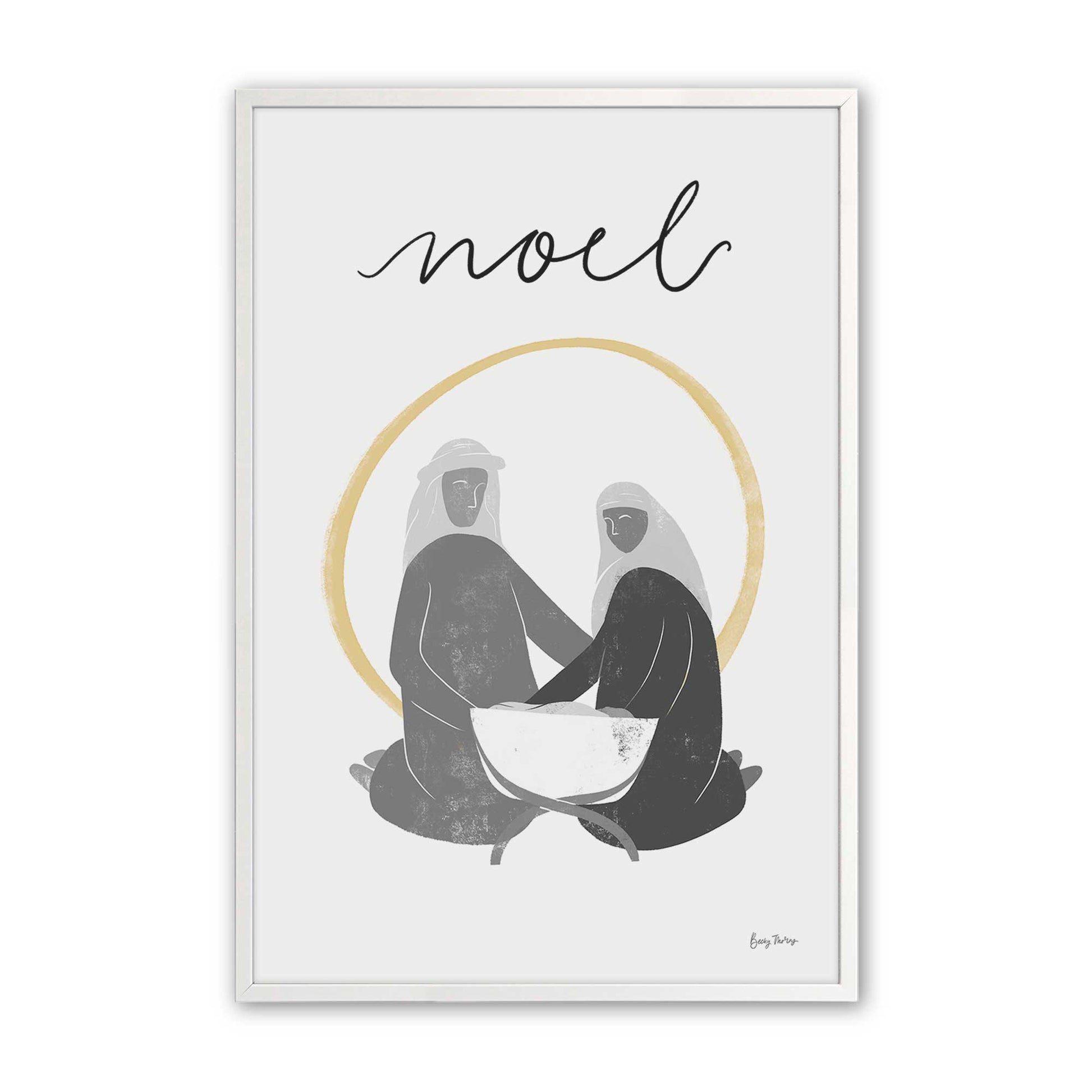 [Color:Opaque White], Picture of art in an Opaque White frame