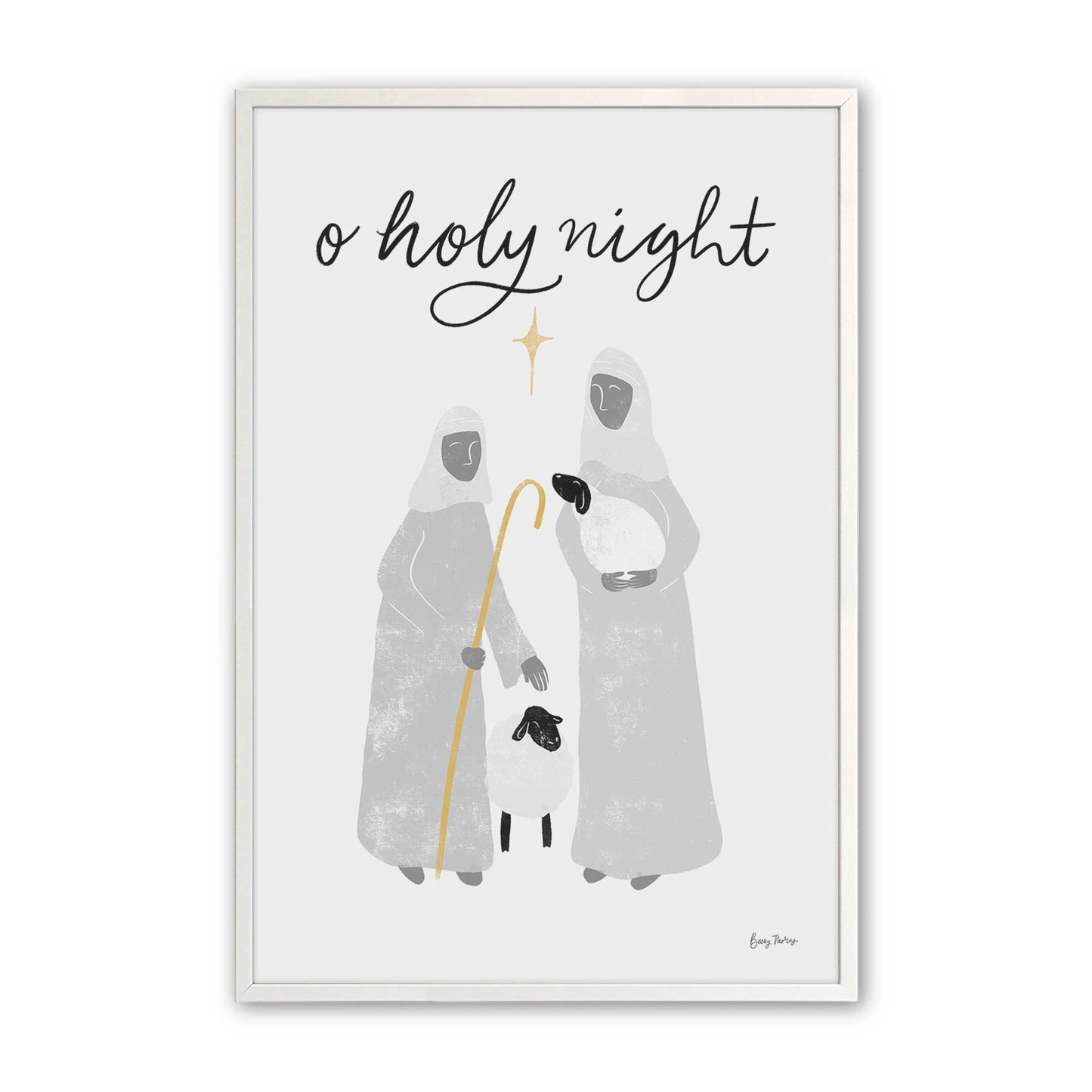 Starry Night Shepherds, Set of 3, Paper Art Prints