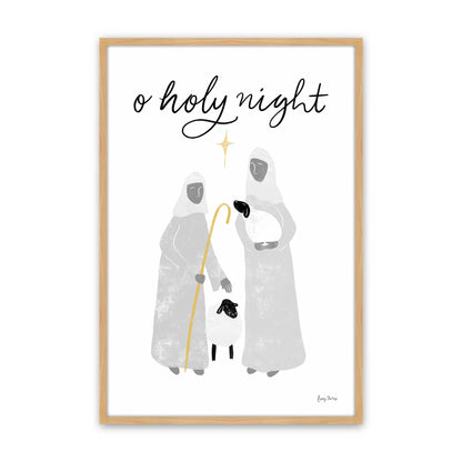 Starry Night Shepherds, Set of 3, Paper Art Prints