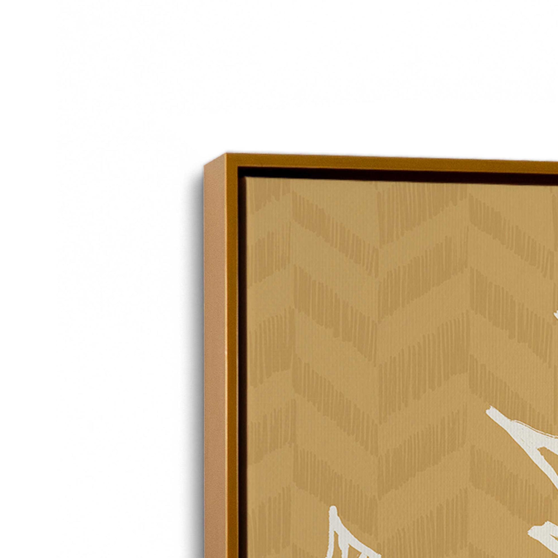 [Color:Polished Gold], Picture of art in a Polished Gold frame at an angle
