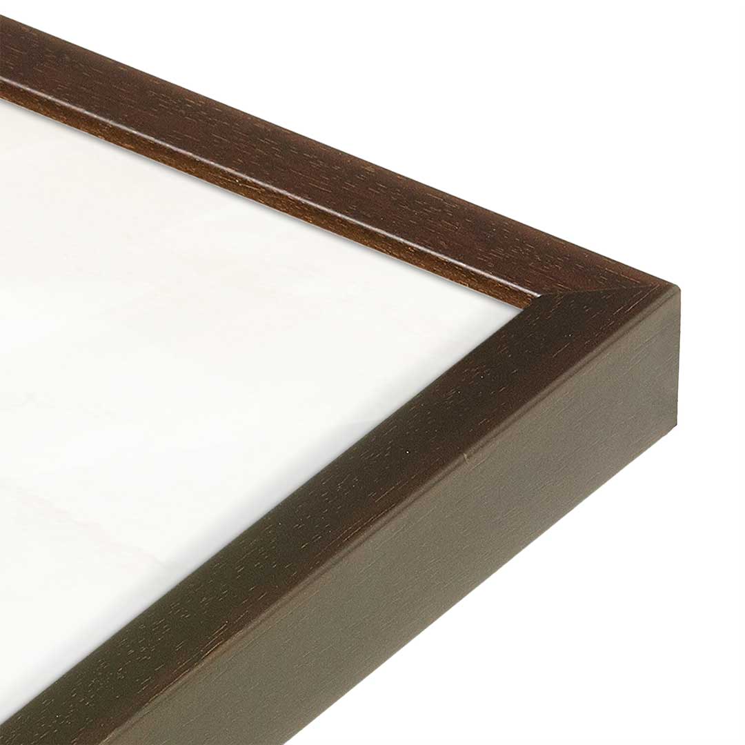 [Color:Espresso], Picture of art in a Espresso frame at an angle