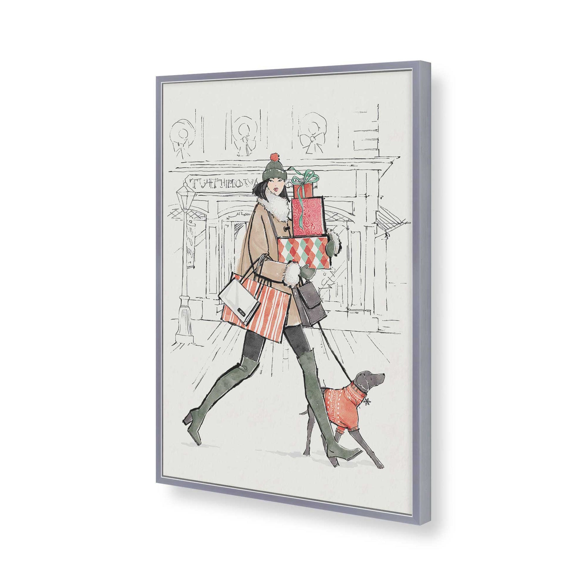 [Color:Polished Chrome], Picture of art in a Polished Chrome frame of the corner