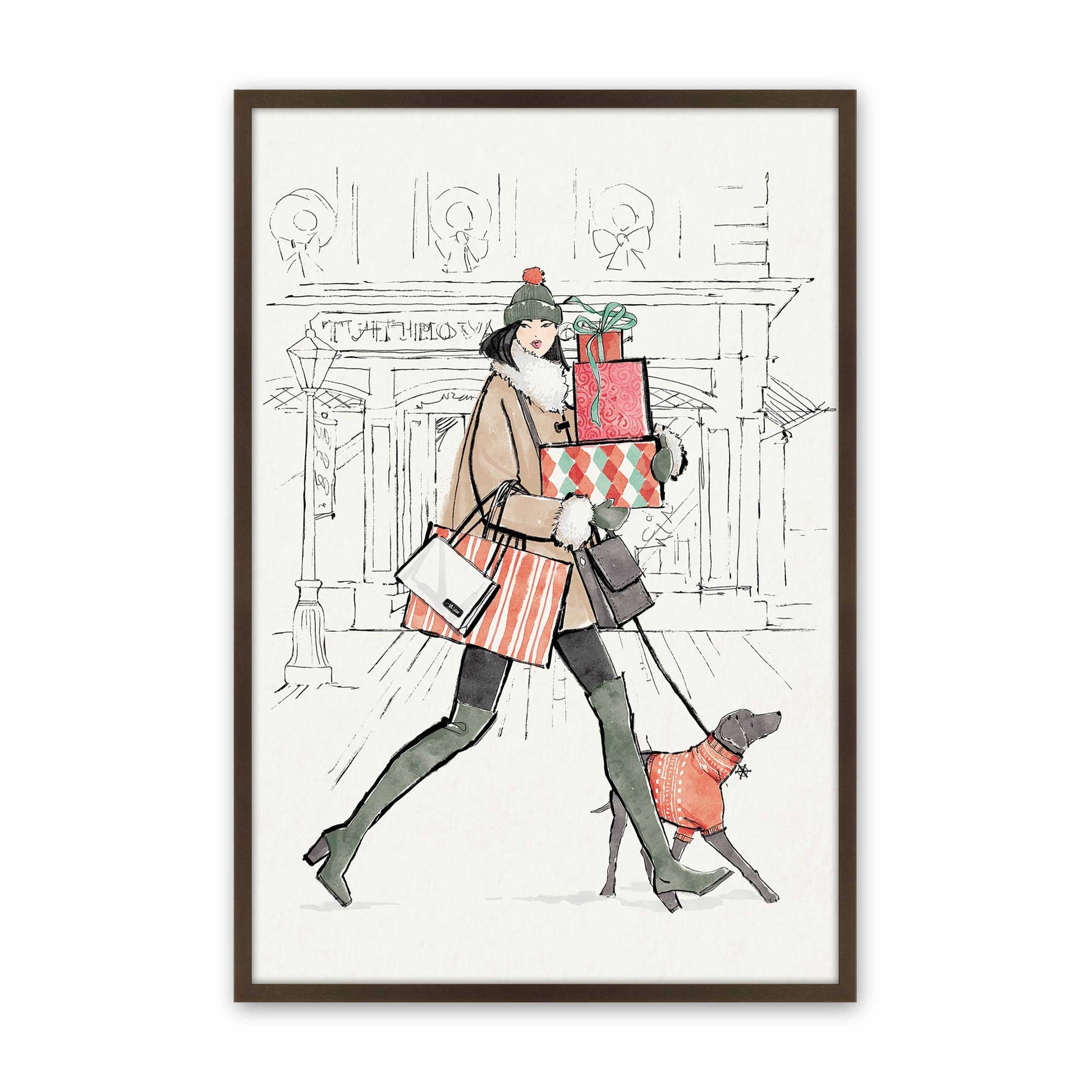 [Color:Belvinder Brown], Picture of art in a Belvinder Brown frame