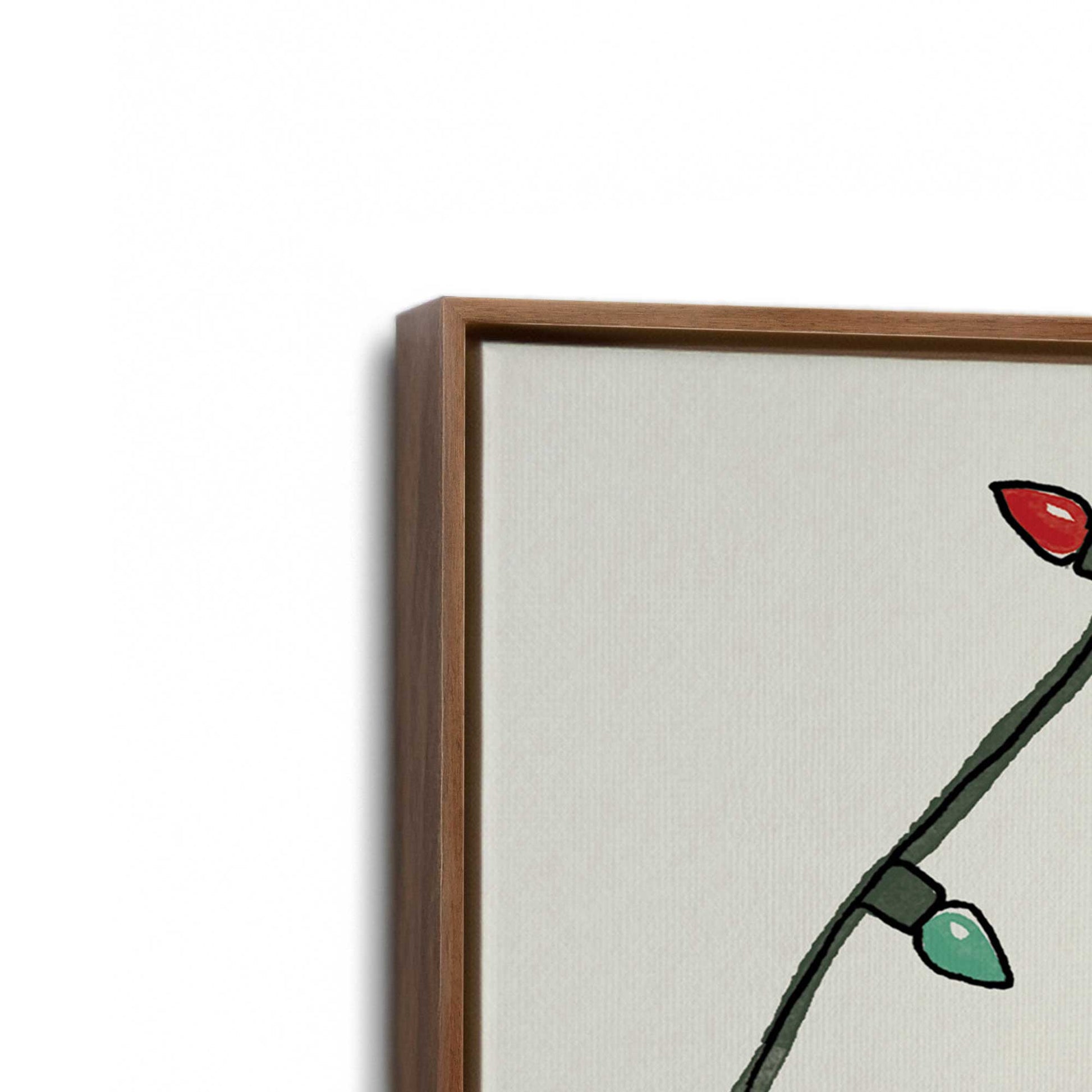 [Color:Walnut], Picture of art in a Walnut frame at an angle