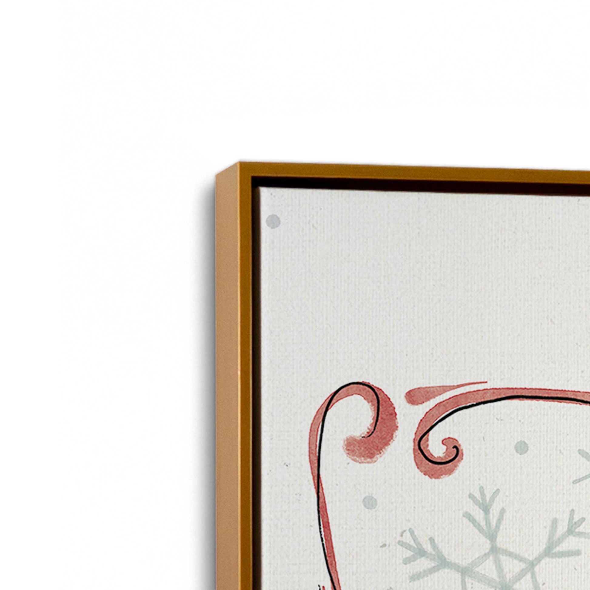 [Color:Polished Gold], Picture of art in a Polished Gold frame at an angle