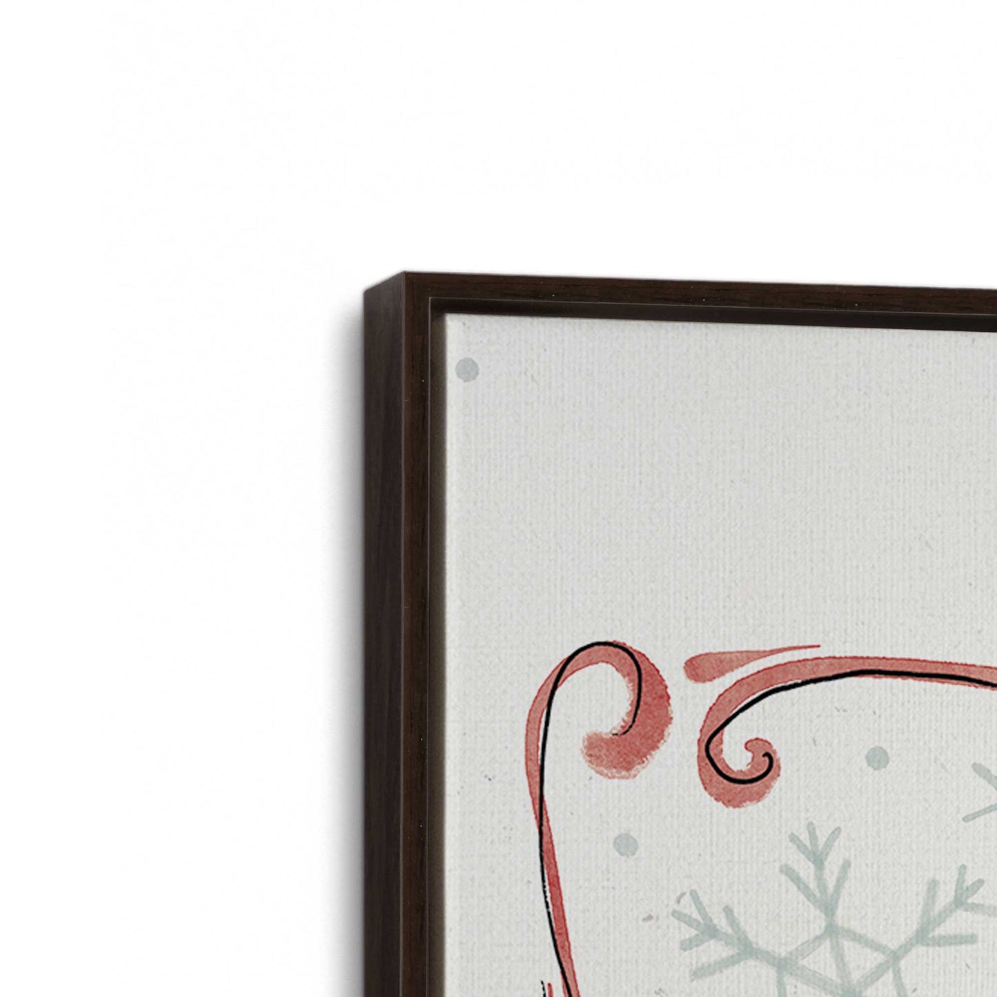 [Color:Espresso], Picture of art in a Espresso frame at an angle