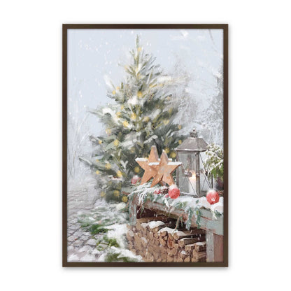 [Color:Brown], Picture of art in a Brown frame