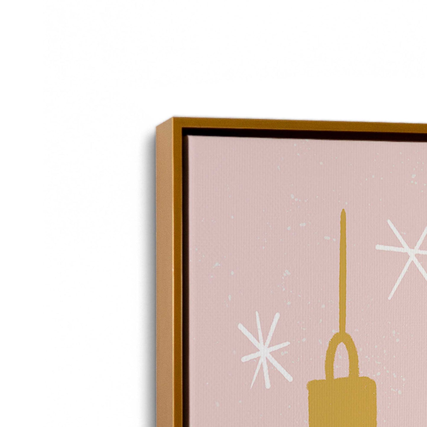 [Color:Polished Gold], Picture of art in a Polished Gold frame at an angle