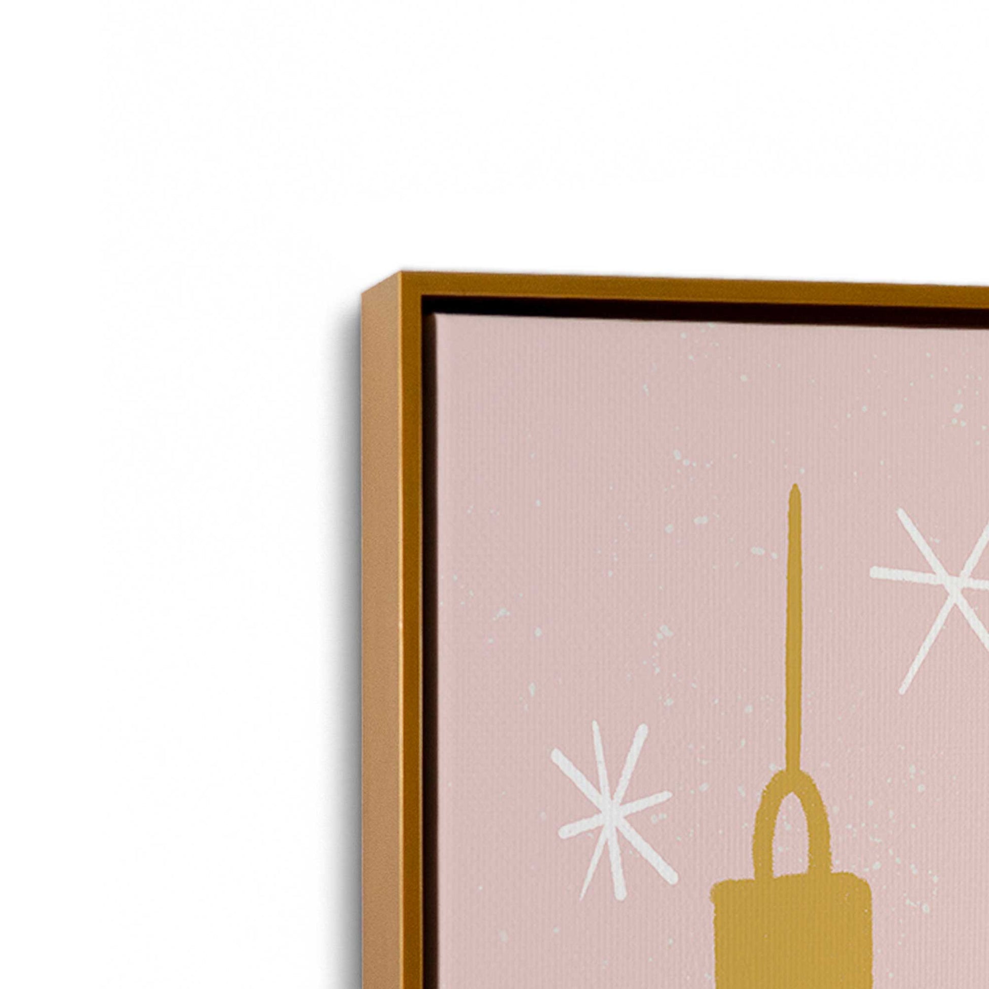 [Color:Polished Gold], Picture of art in a Polished Gold frame at an angle
