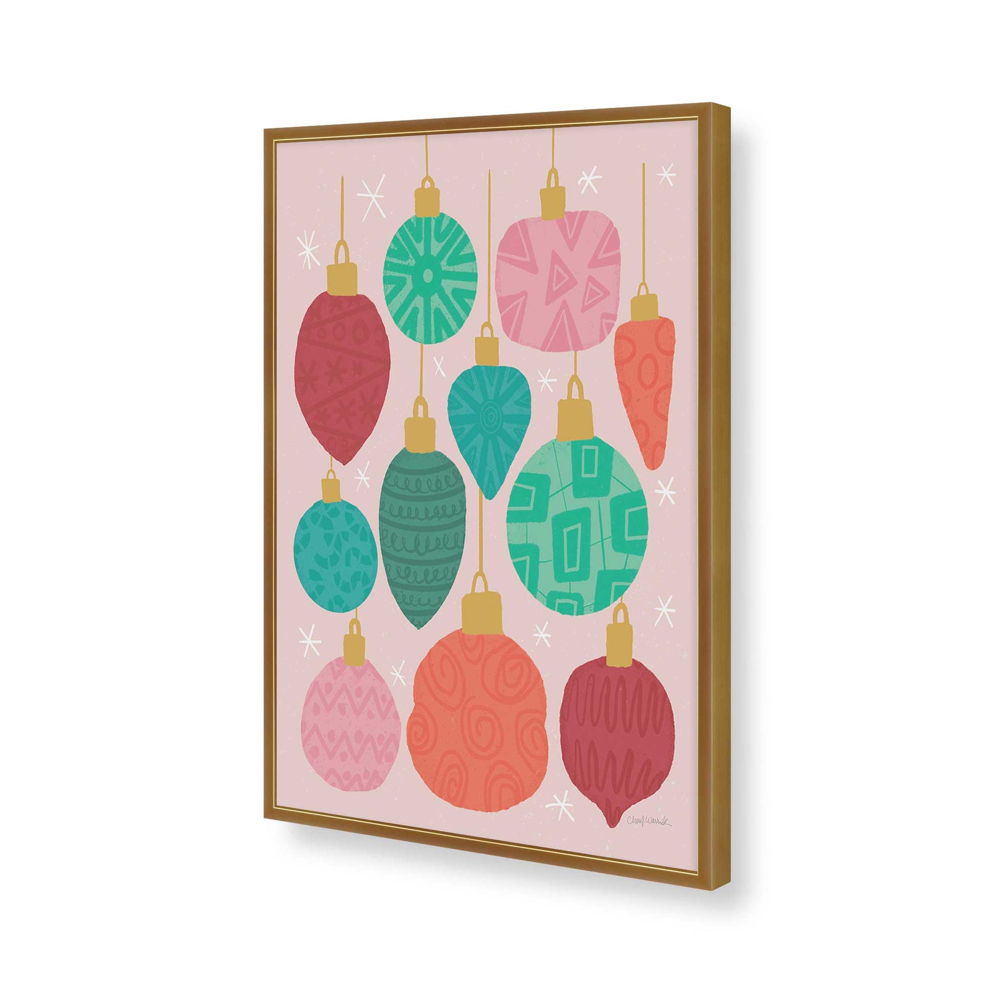 [Color:Polished Gold], Picture of art in a Polished Gold frame of the corner