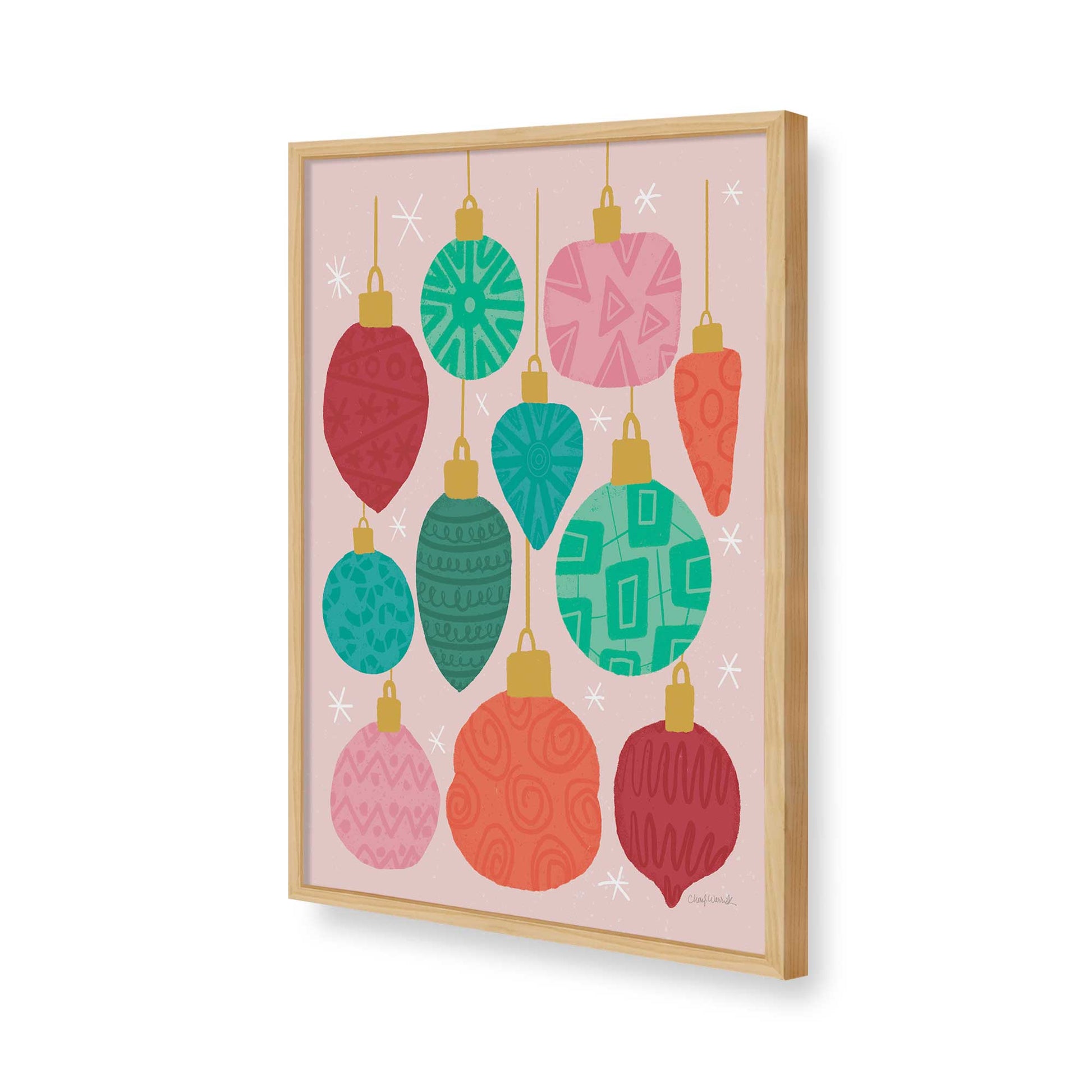 [Color:American Maple], Picture of art in a American Maple frame of the corner
