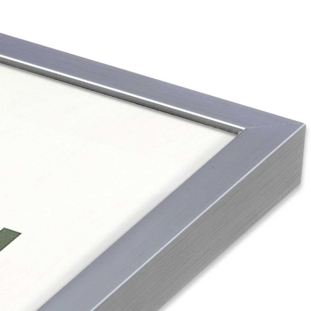 [Color:Polished Chrome], Picture of art in a Polished Chrome frame at an angle
