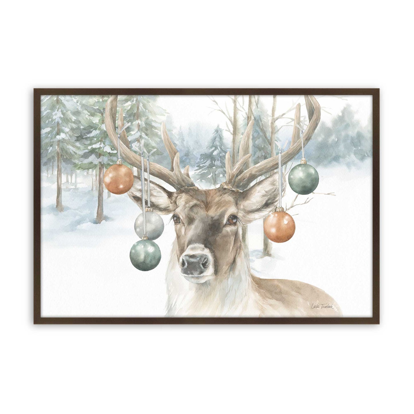 [Color:Brown], Picture of art in a Brown frame